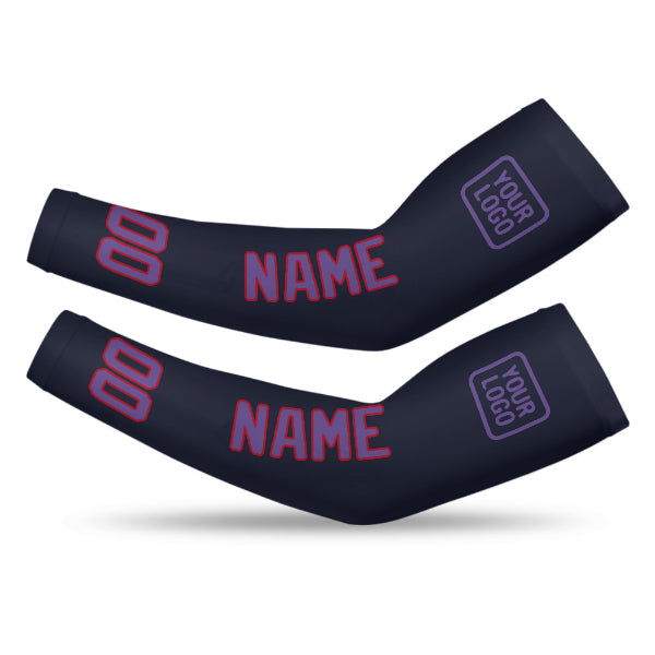 Custom Navy Light Purple Arm Sleeve