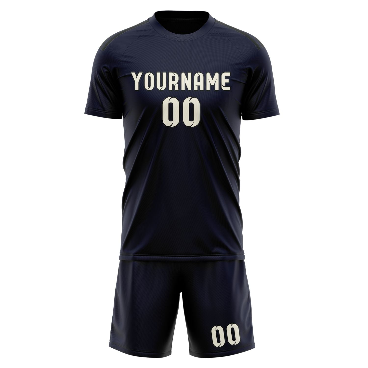 Custom Navy Cream Soccer Set