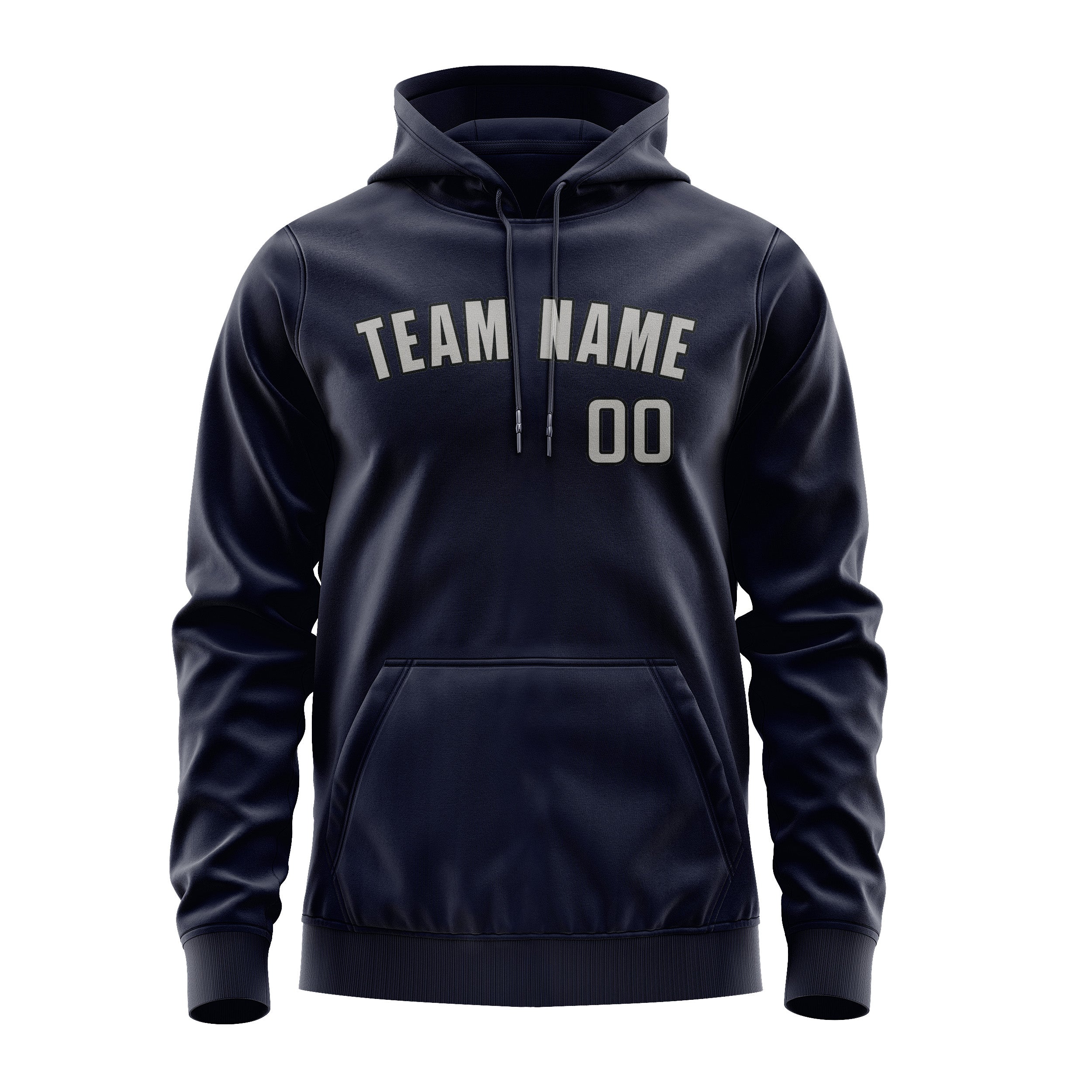 Custom Navy Gray Hoodie