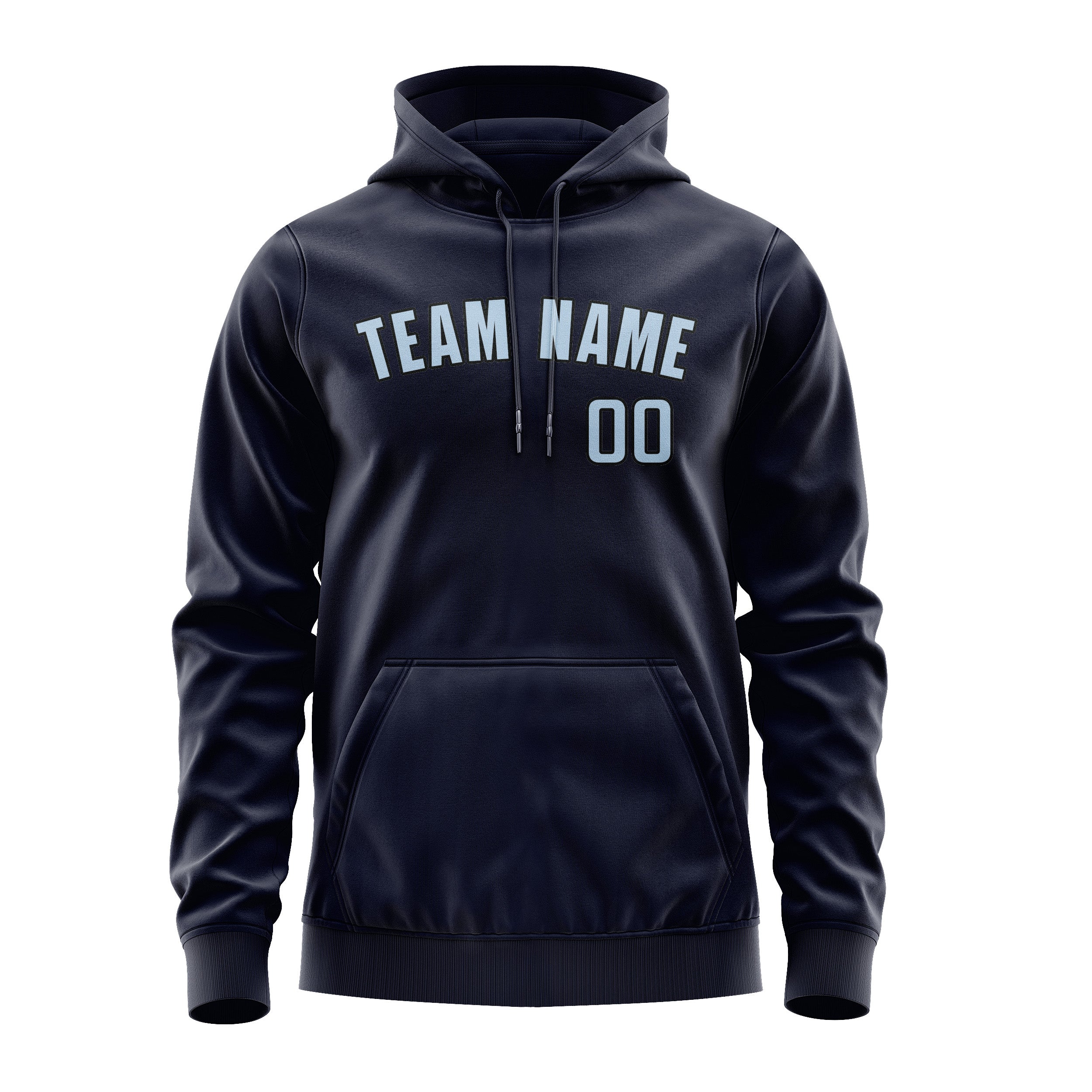 Custom Navy Light Blue Hoodie