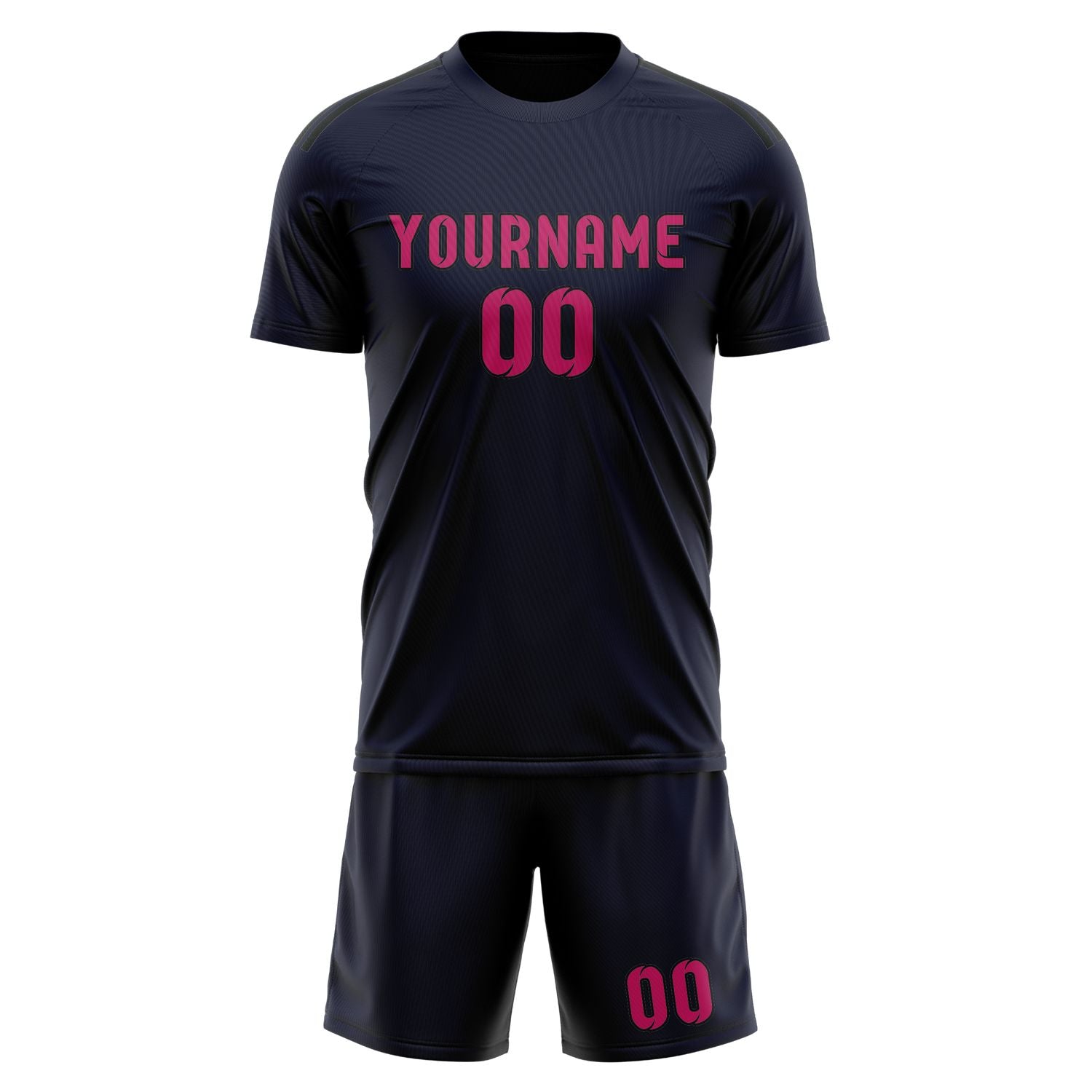 Custom Navy Pink Soccer Set