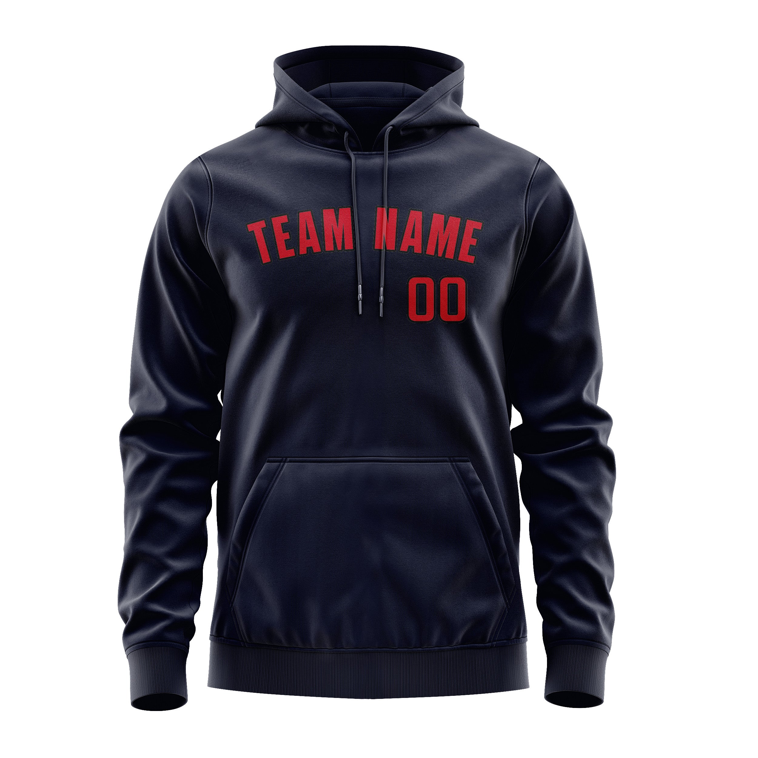 Custom Navy Red Hoodie