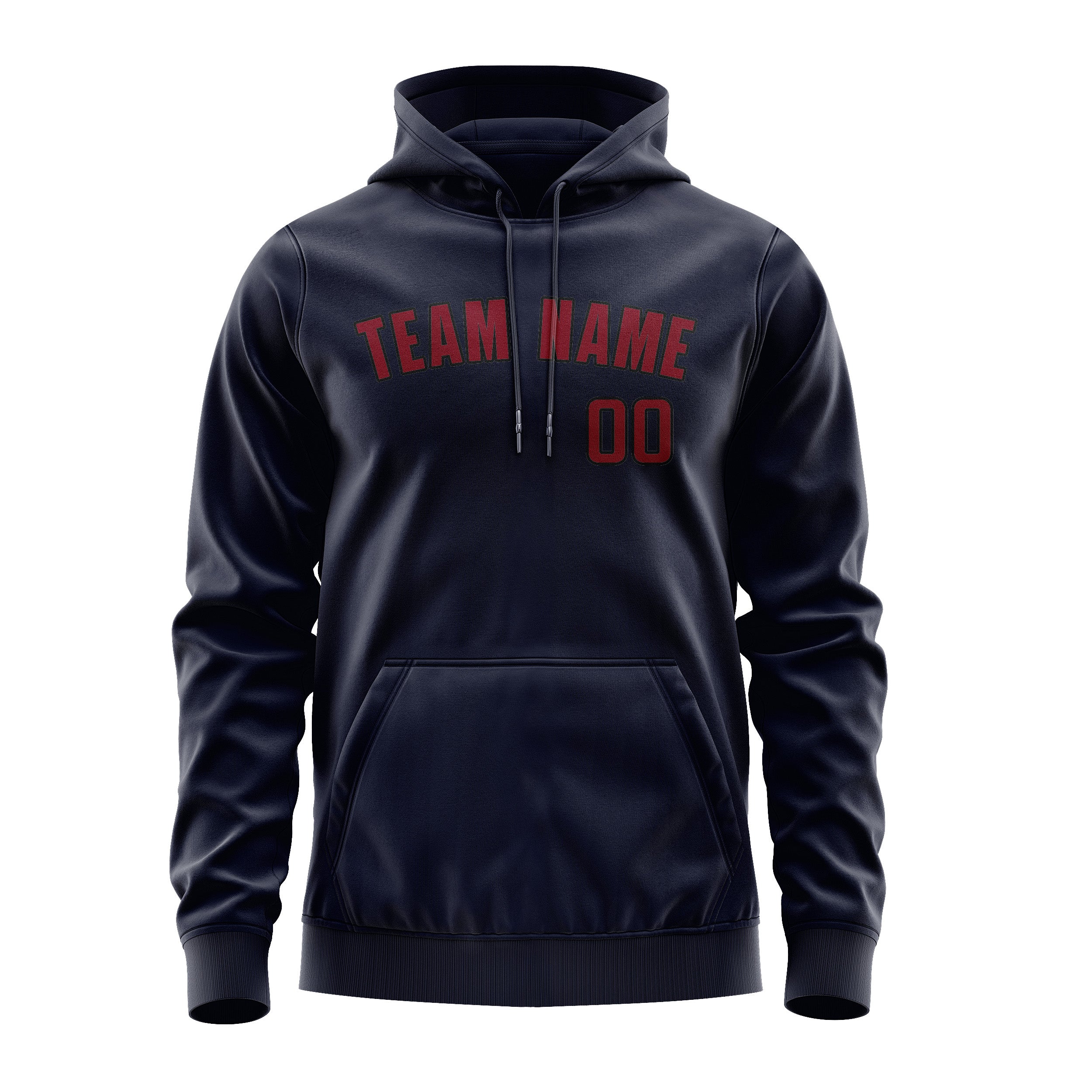 Custom Navy Crimson Red Hoodie