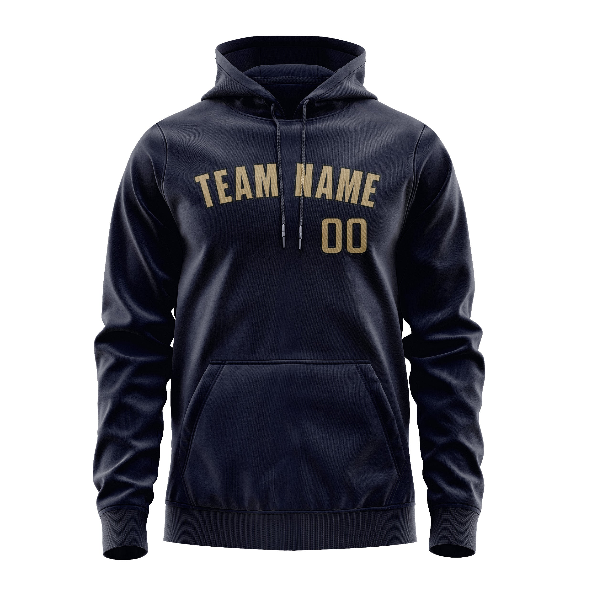 Custom Navy Light Khaki Hoodie