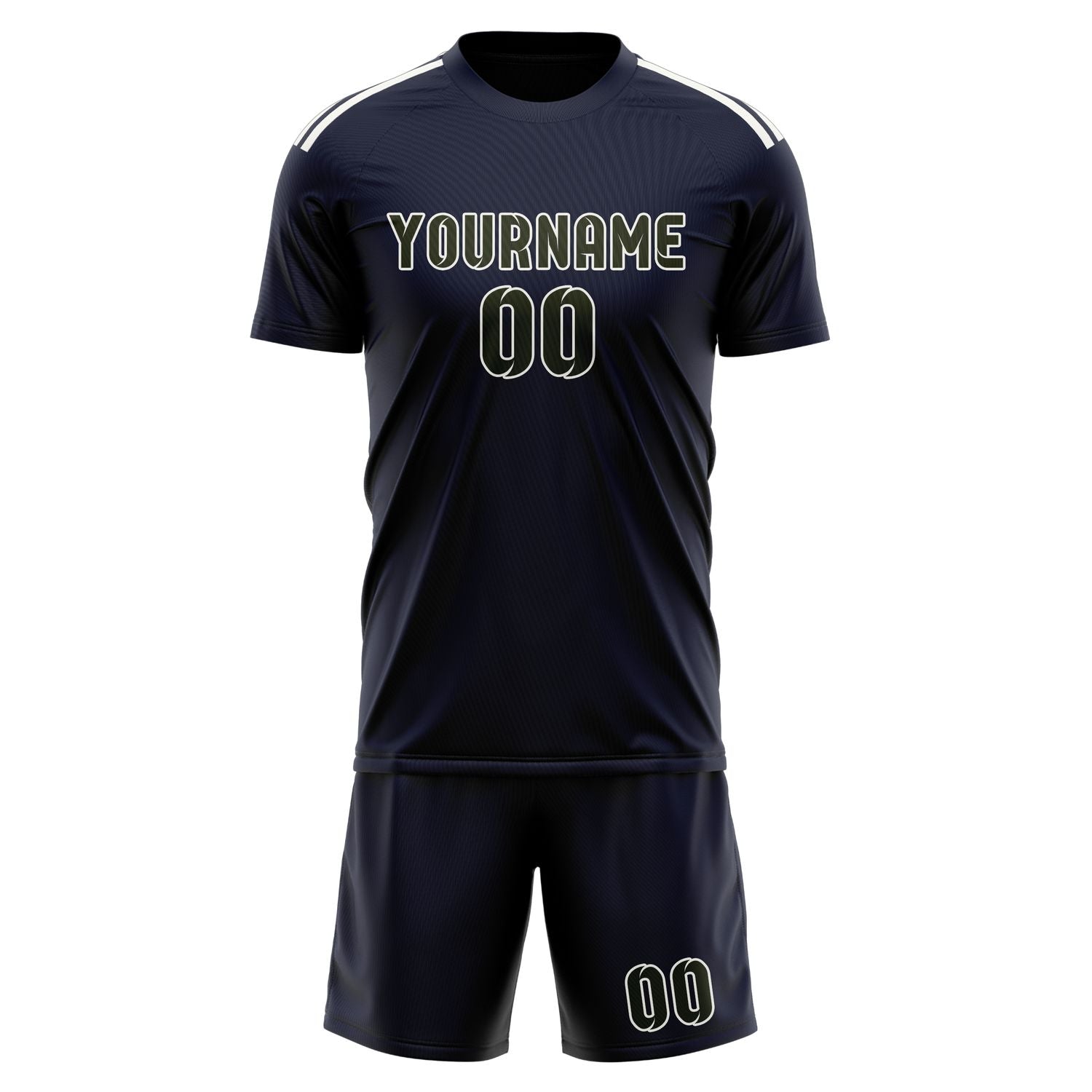 Custom Navy Olive Soccer Set