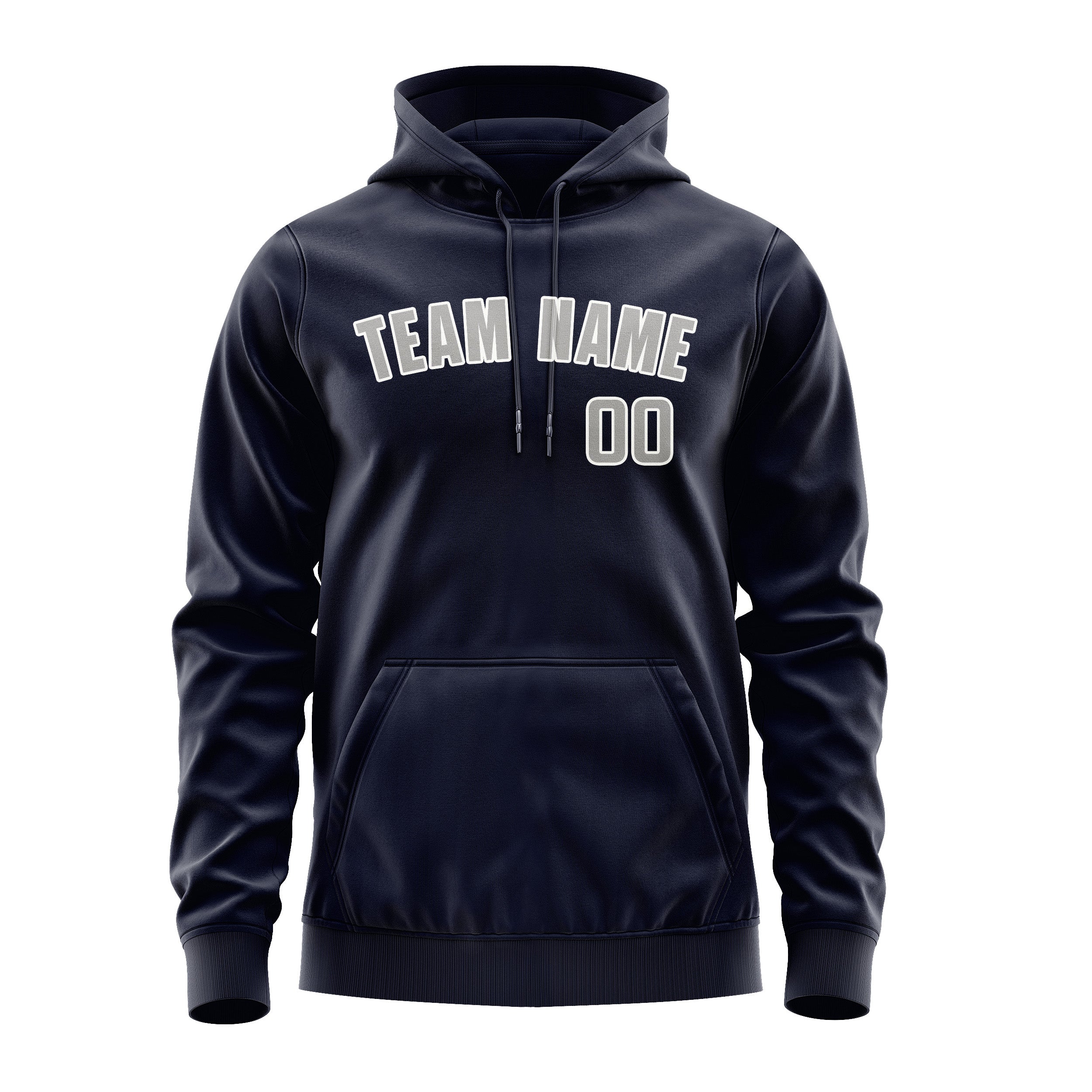 Custom Navy Gray Hoodie