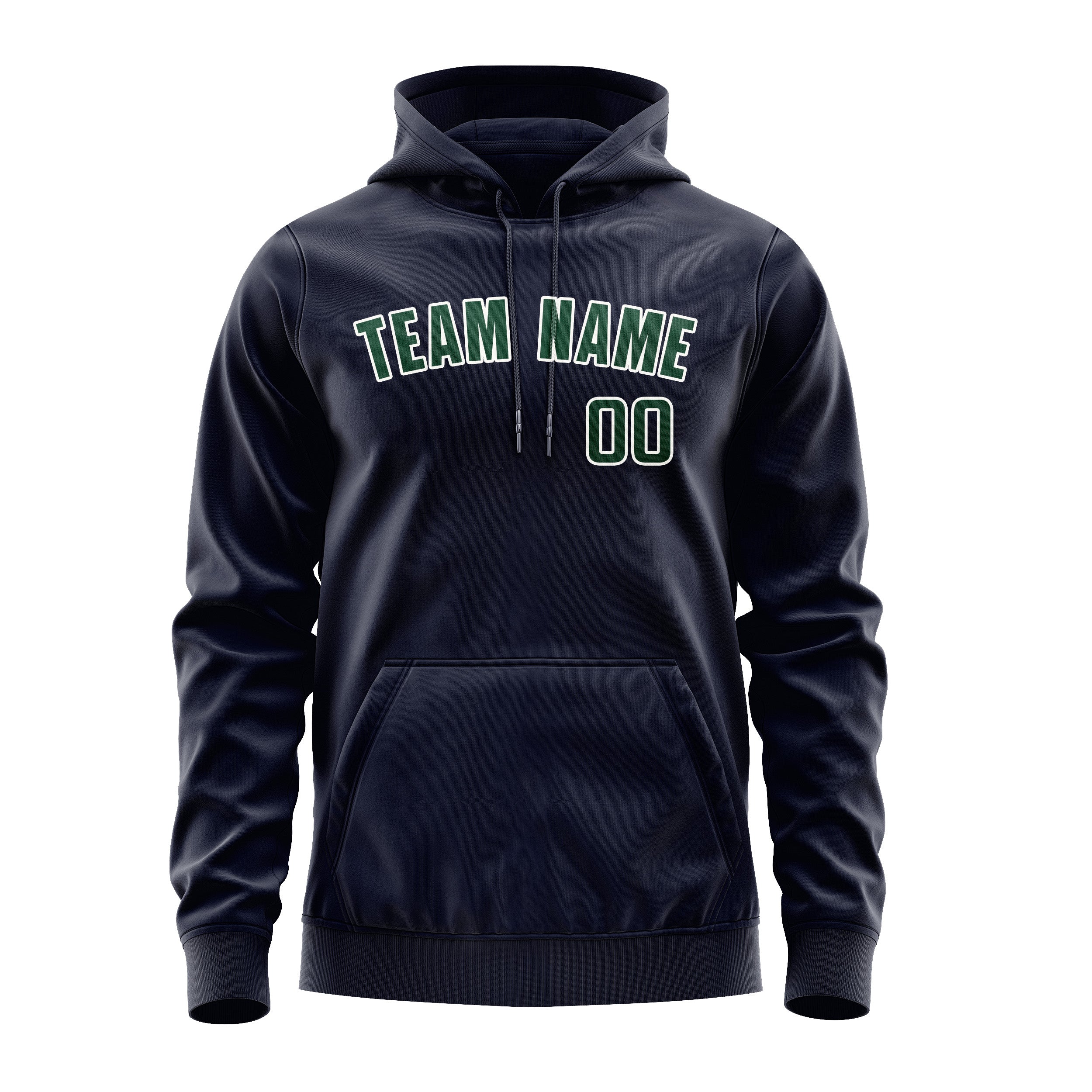 Custom Navy Green Hoodie