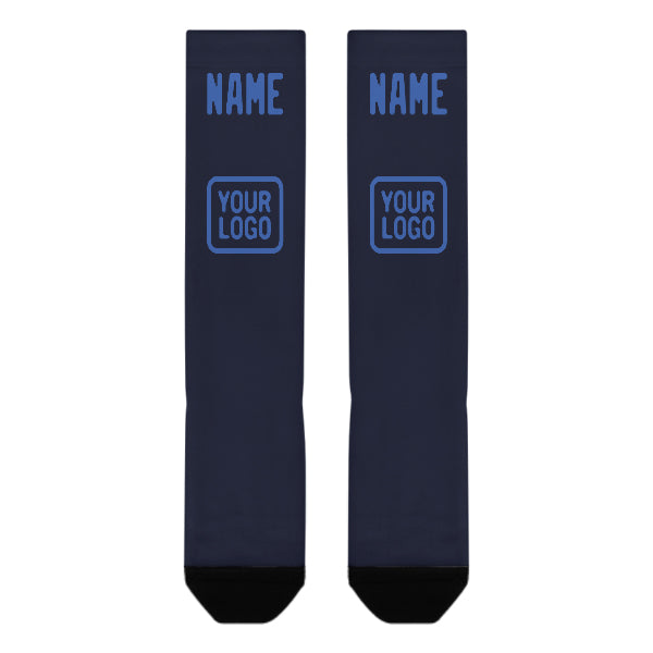 Custom Navy Sky Blue Knee-High Sock
