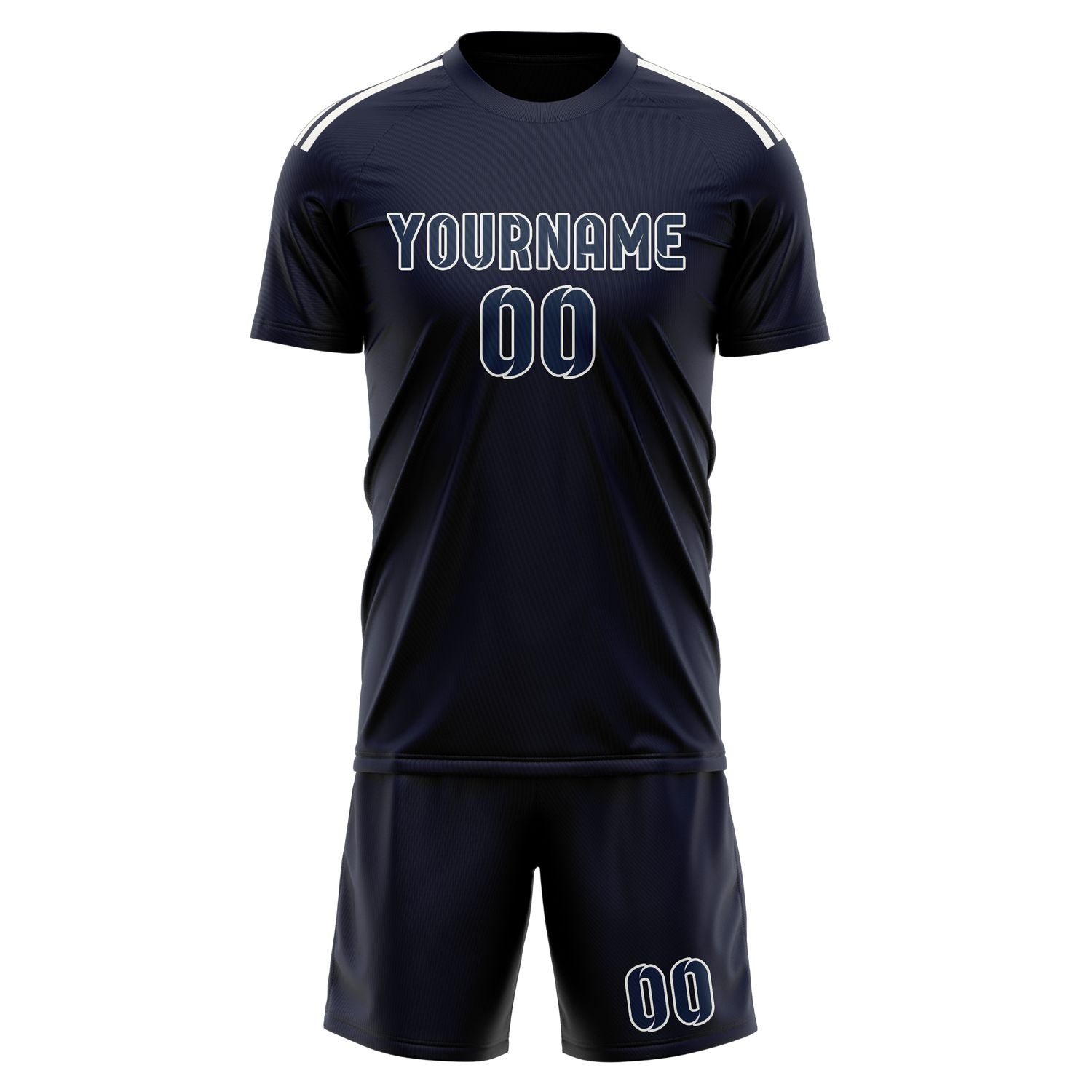 Custom Navy Blue Soccer Set