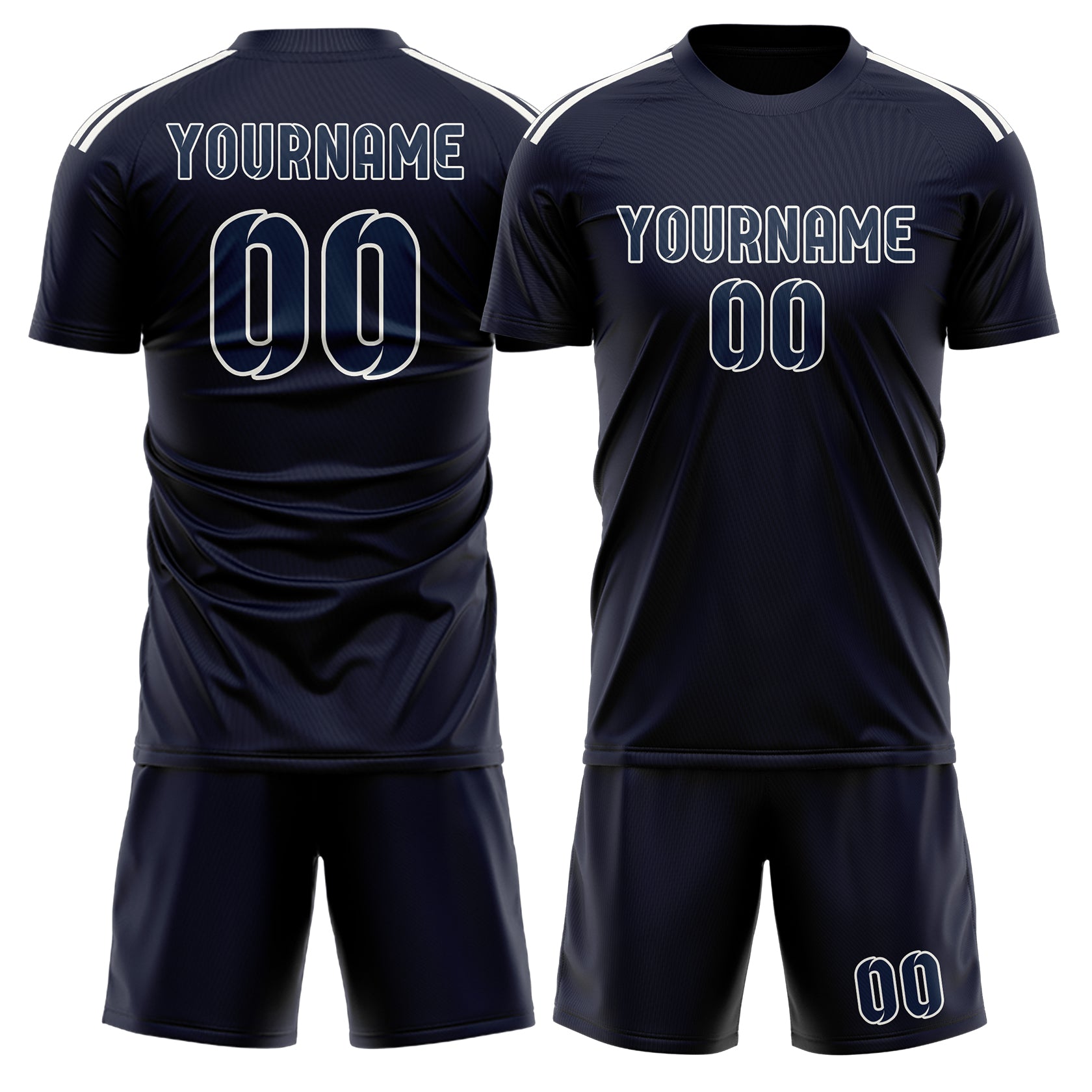 Custom Navy Blue Soccer Set