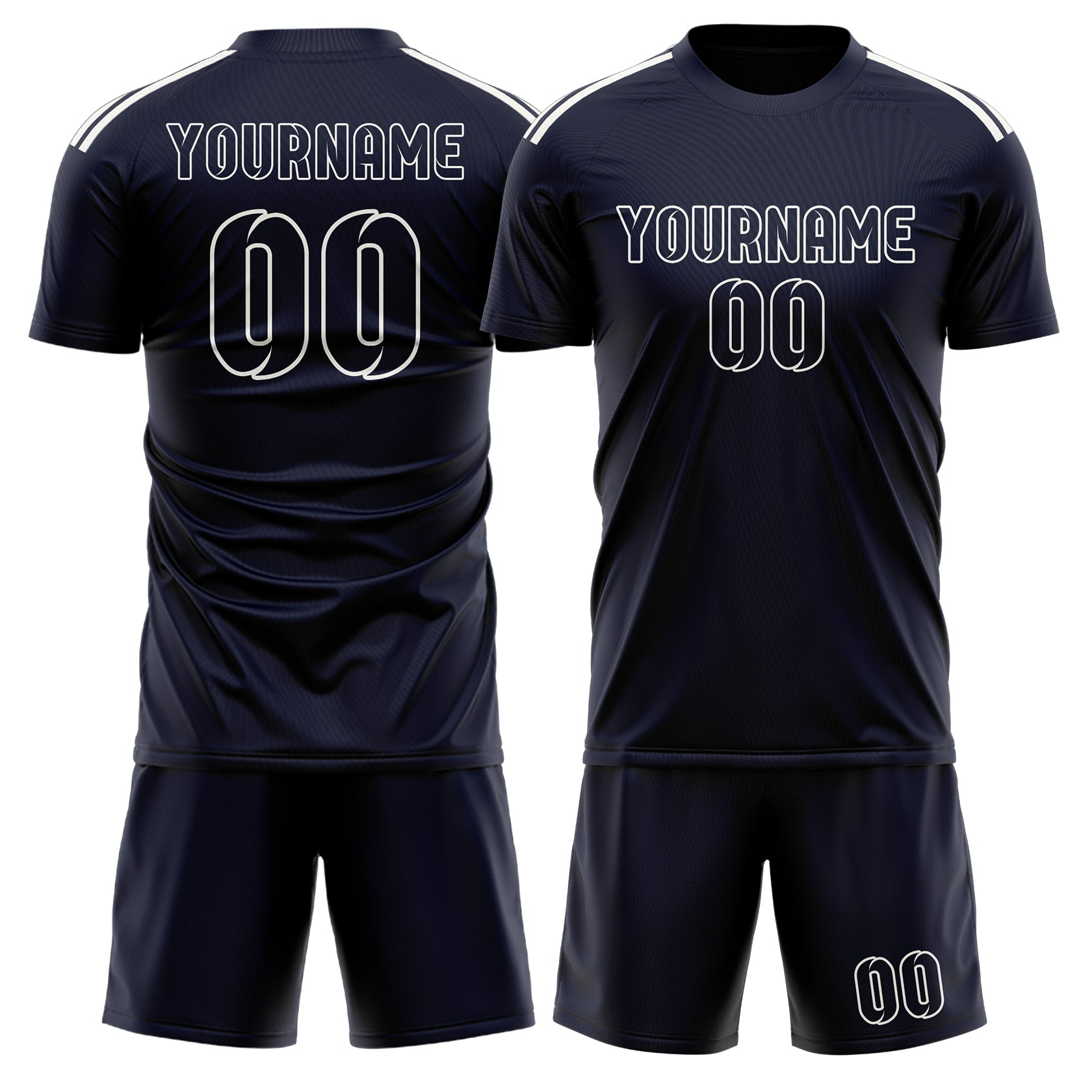 Custom Navy Navy Soccer Set
