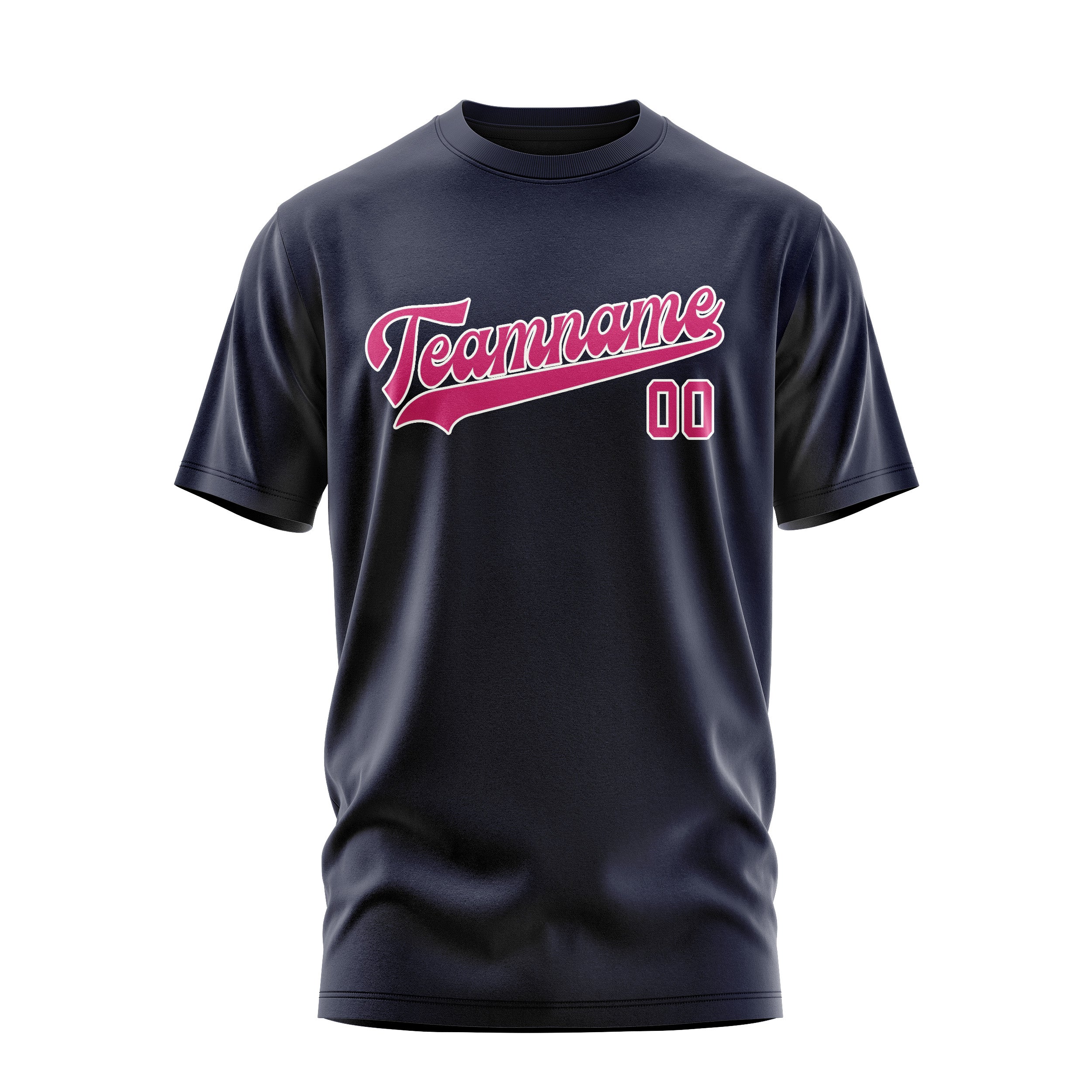 Custom Navy Pink T-Shirt