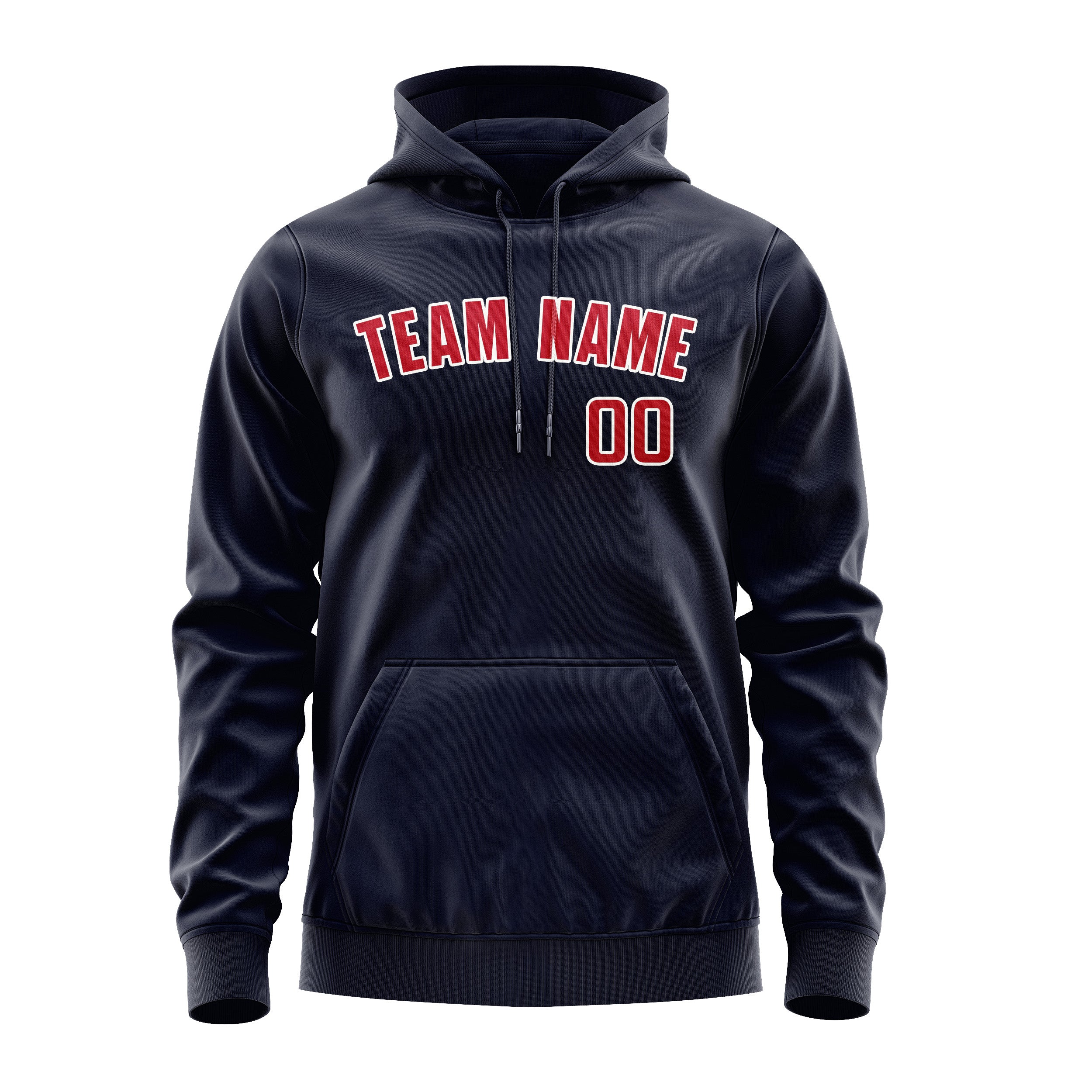 Custom Navy Red Hoodie