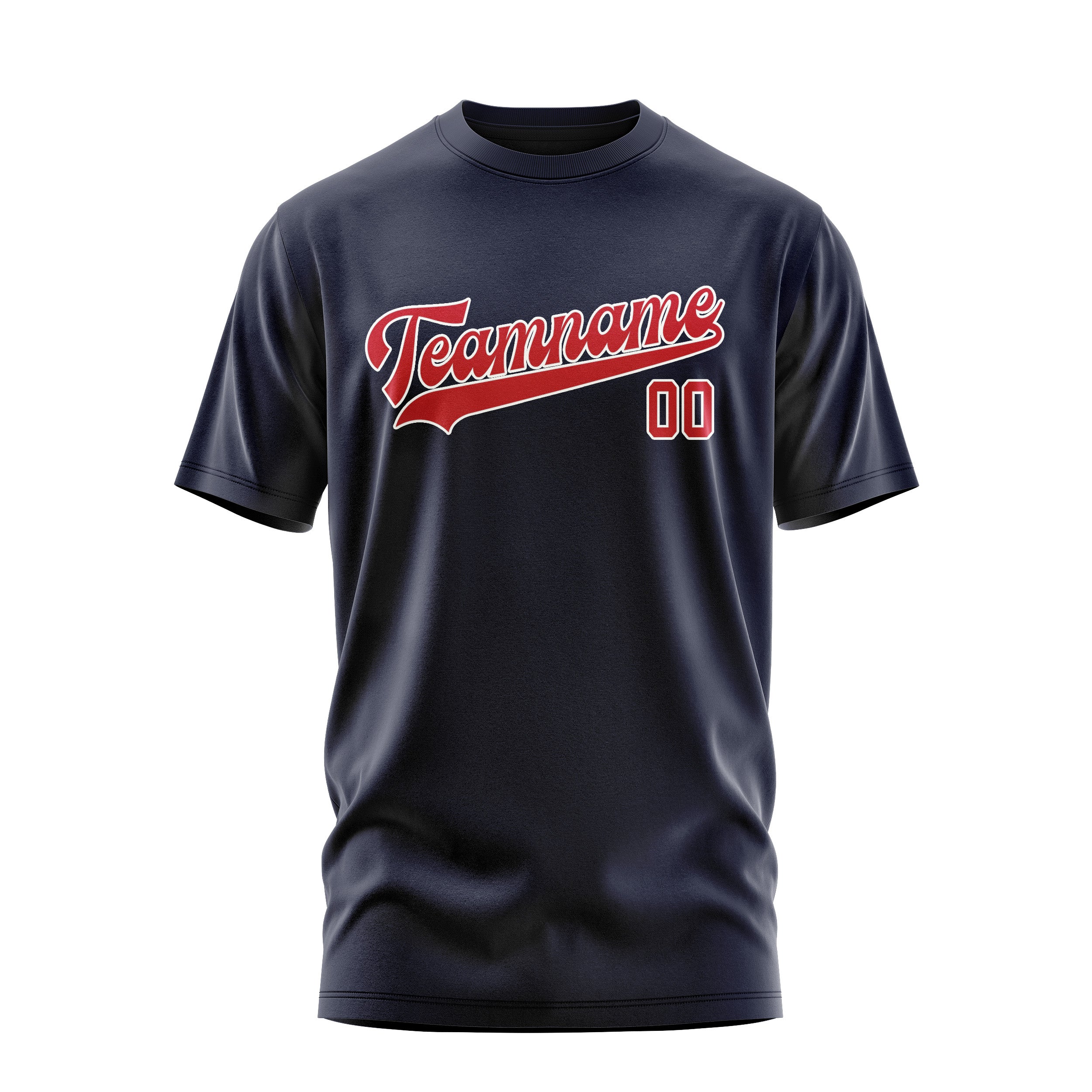 Custom Navy Red T-Shirt