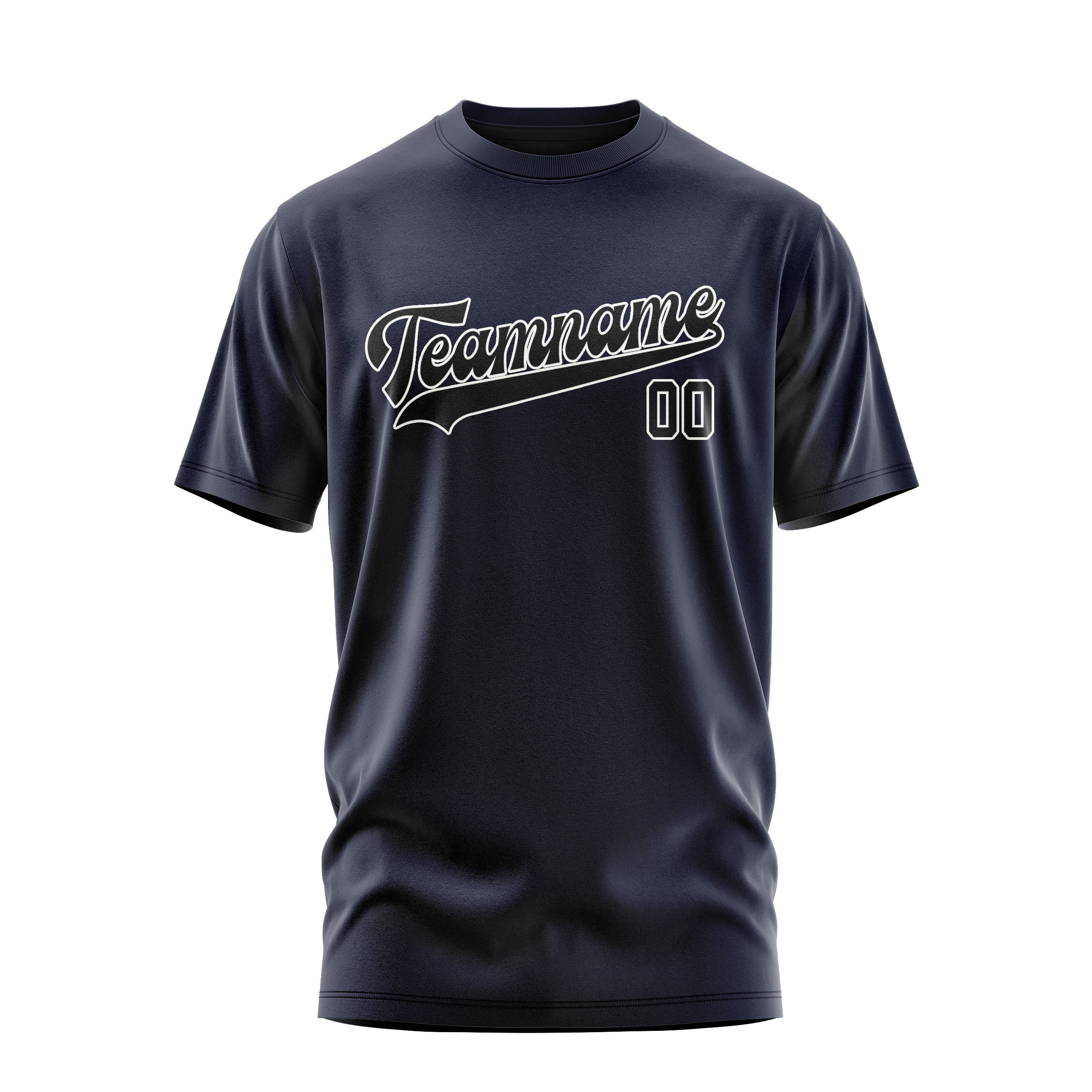 Custom Navy Black T-Shirt