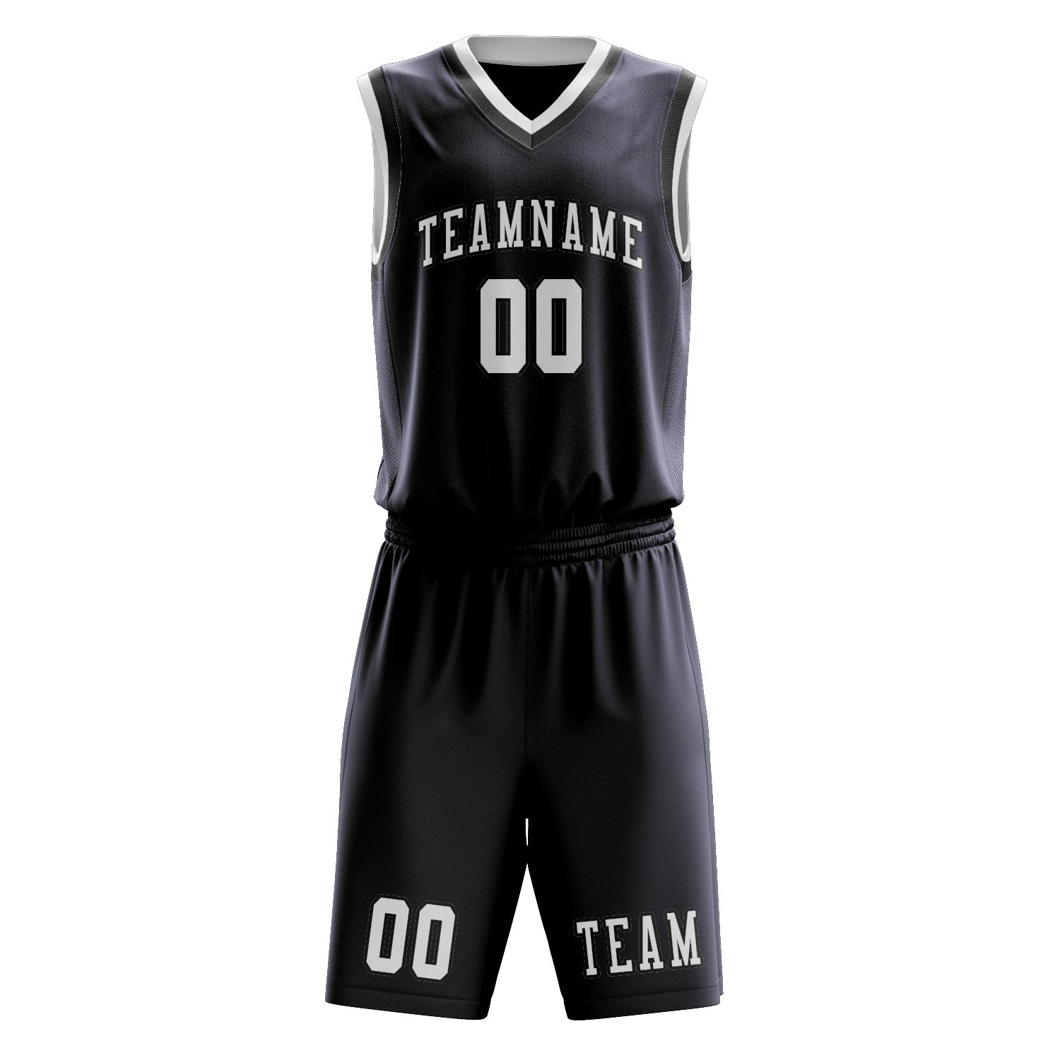 Custom Navy White Basketball Set