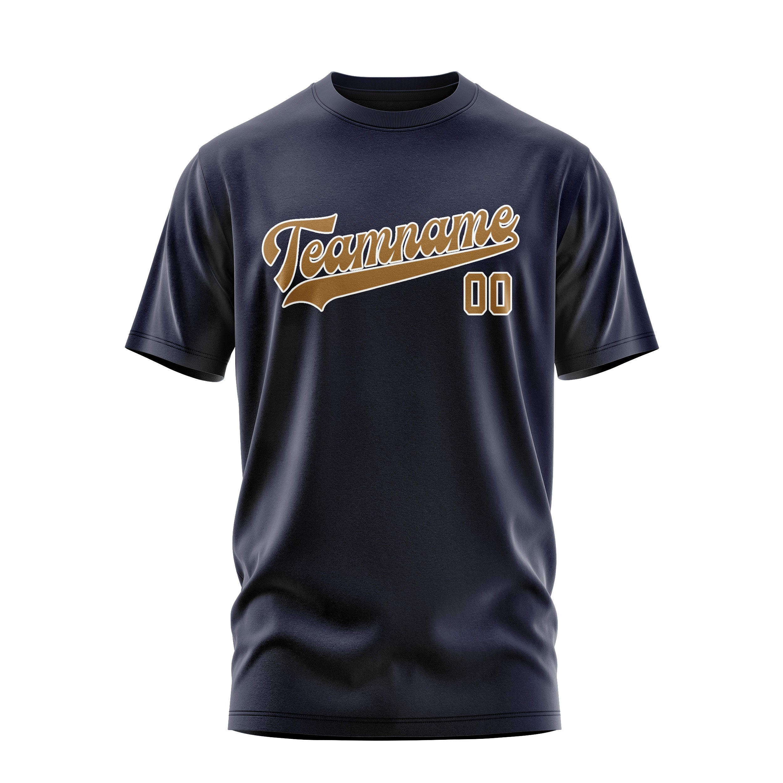 Custom Navy Khaki T-Shirt