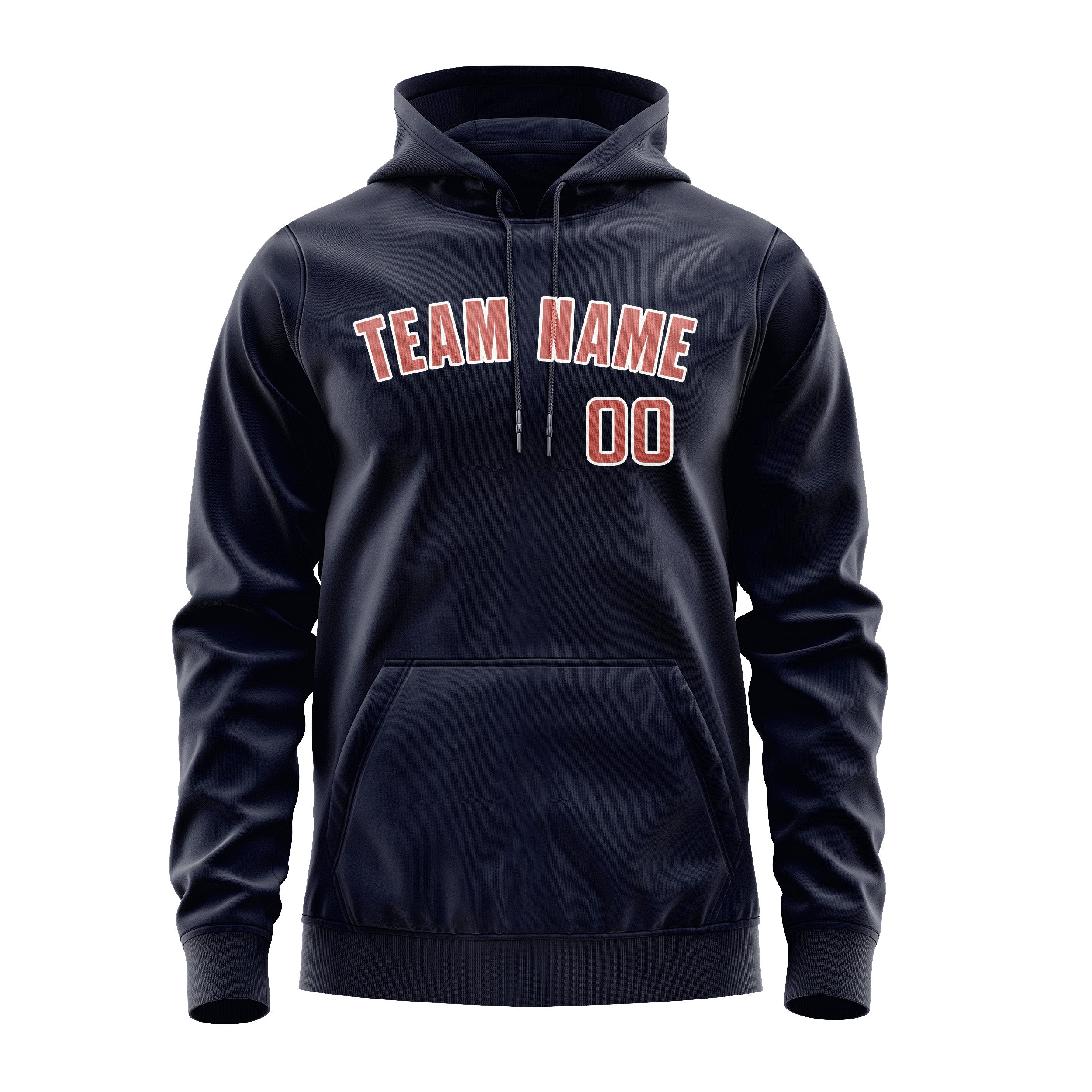 Custom Navy Copper Rose Hoodie