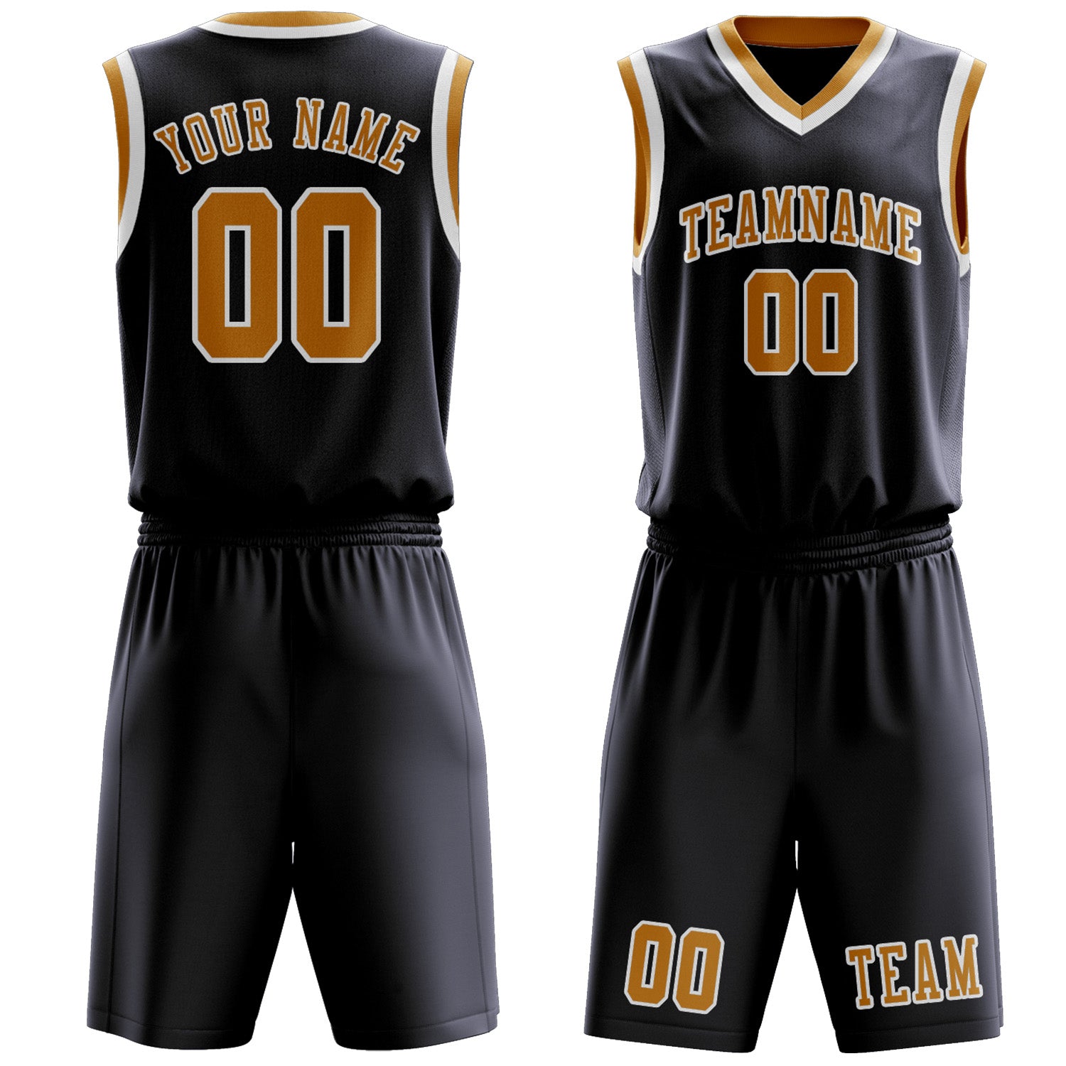 Custom Navy Yellow Basketball Set