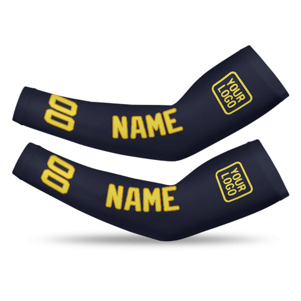 Custom Navy Light Yellow Arm Sleeve