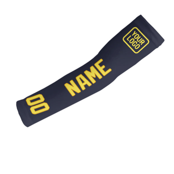 Custom Navy Light Yellow Arm Sleeve