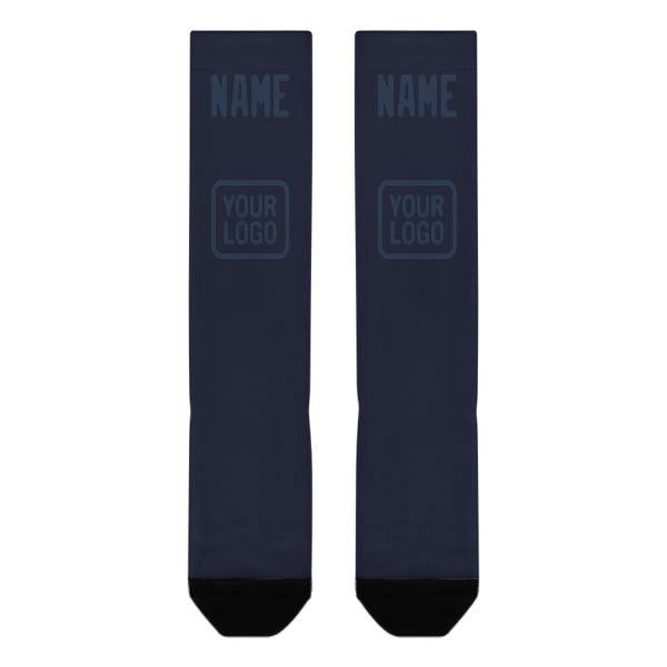Custom Navy Blue Knee-High Sock
