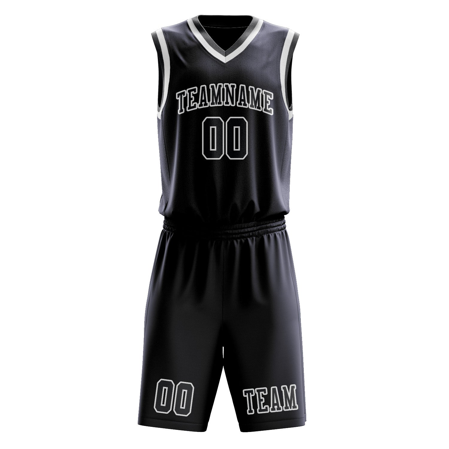 Custom Navy Dark Grey Basketball Set