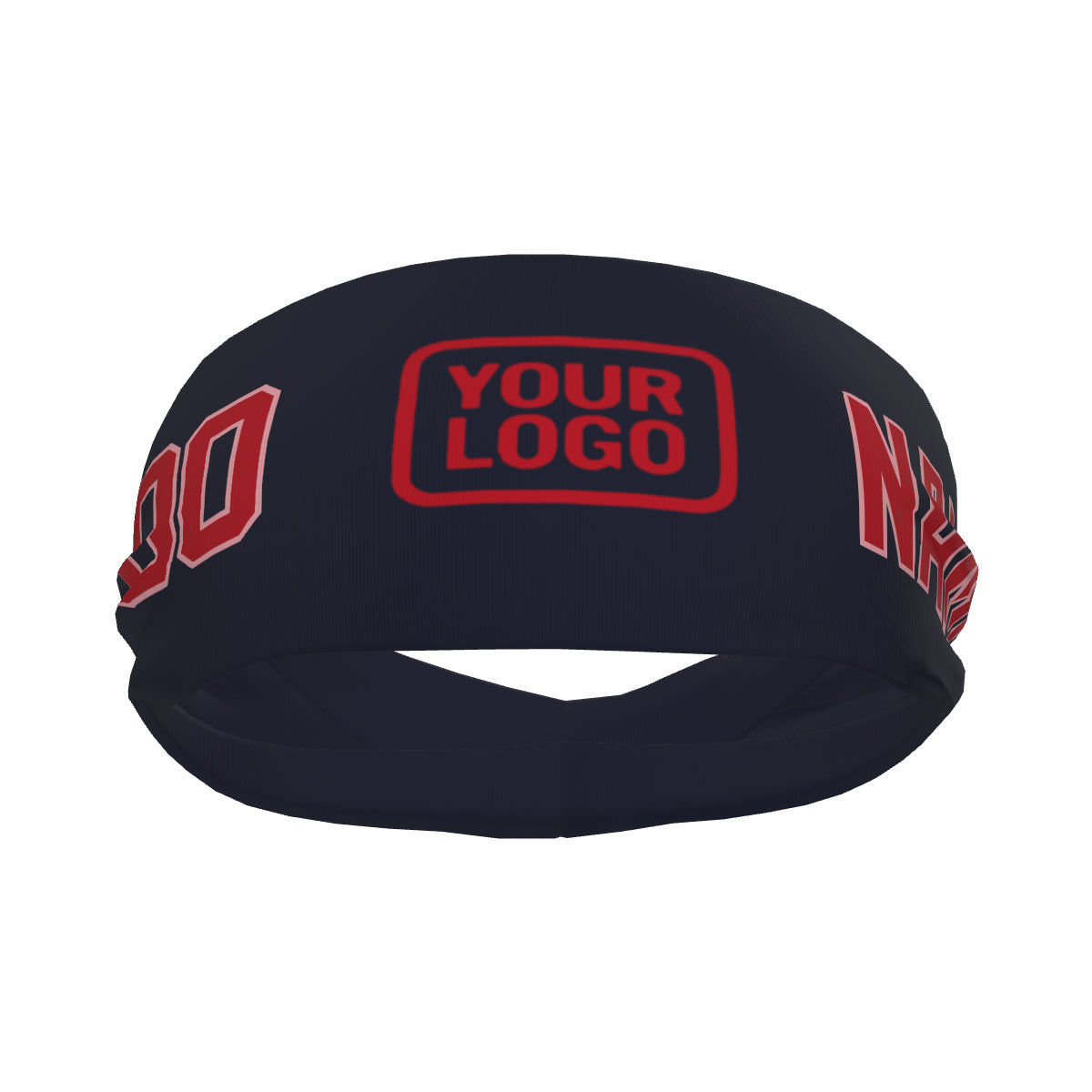 Custom Navy Red Sports headband