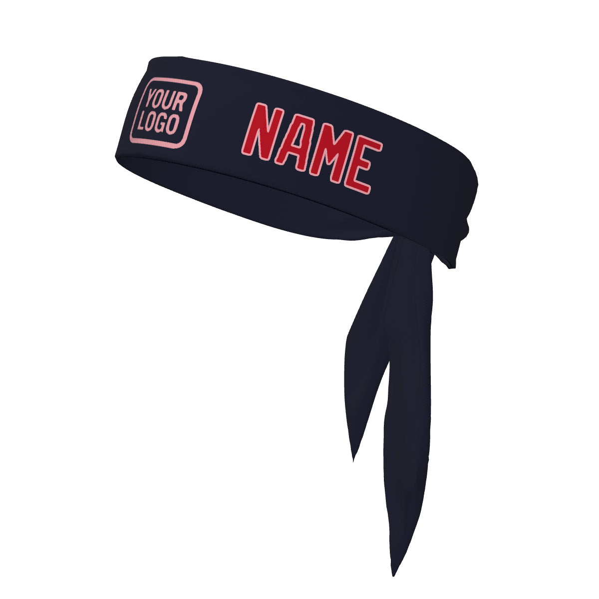 Custom Navy Red Headband