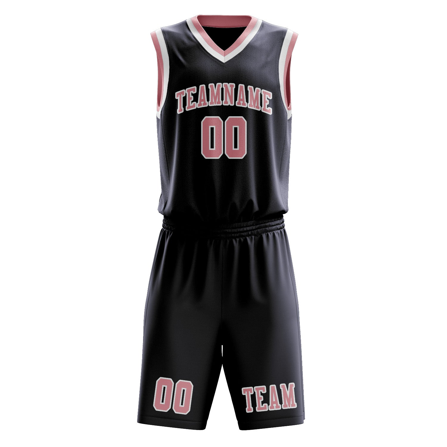 Custom Navy Light Pink Basketball Set