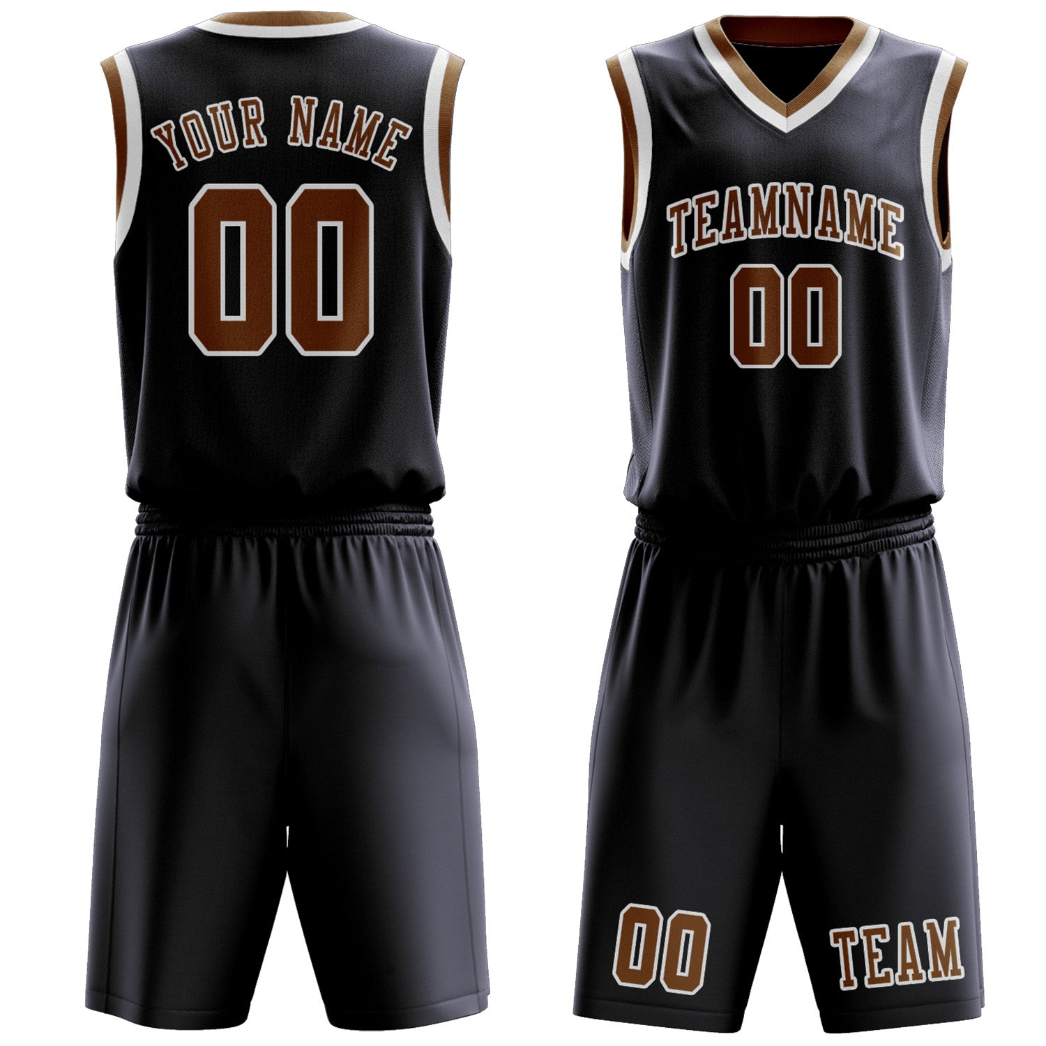 Custom Navy Khaki Basketball Set