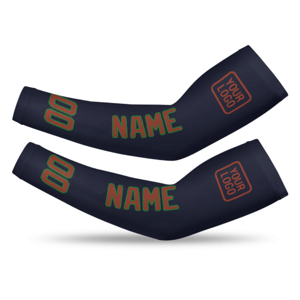 Custom Navy Coral Red Arm Sleeve