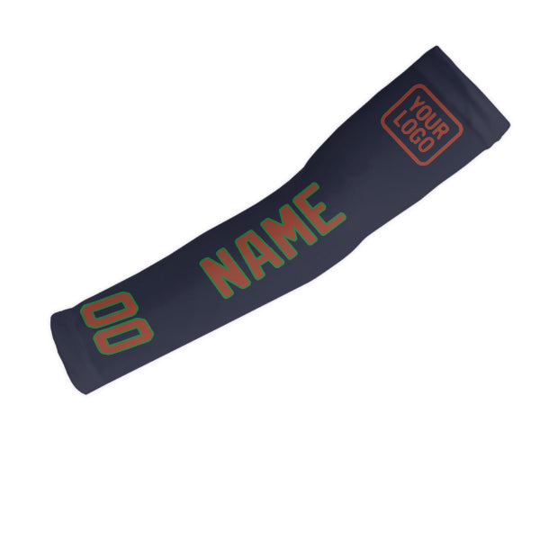 Custom Navy Coral Red Arm Sleeve