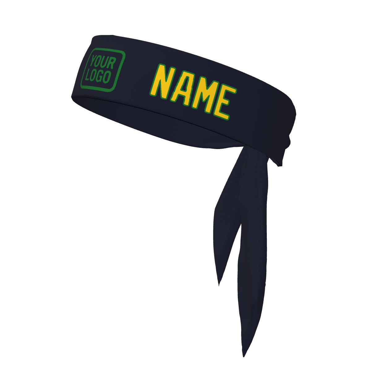 Custom Navy Gold Headband