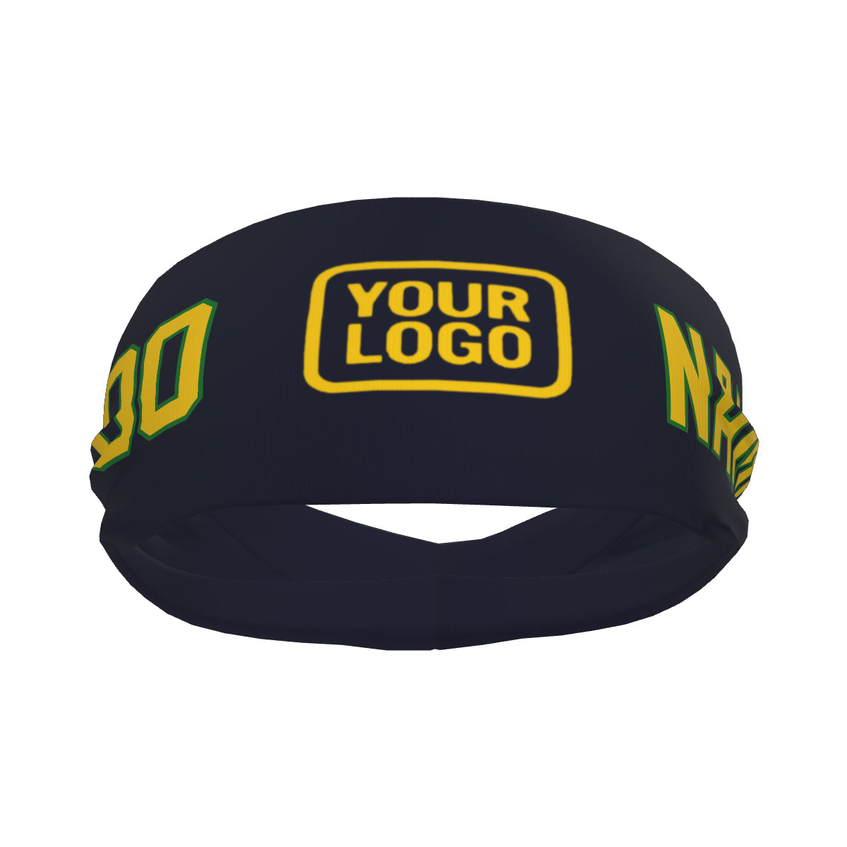 Custom Navy Gold Sports headband