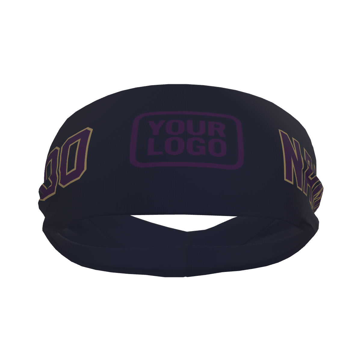 Custom Navy Purple Sports headband