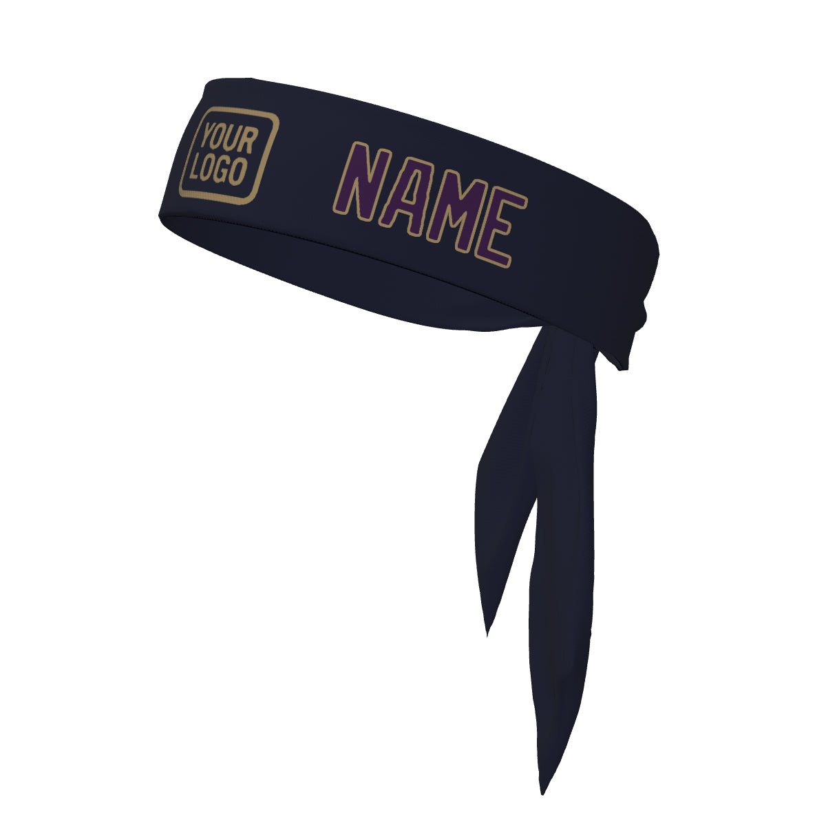 Custom Navy Purple Headband