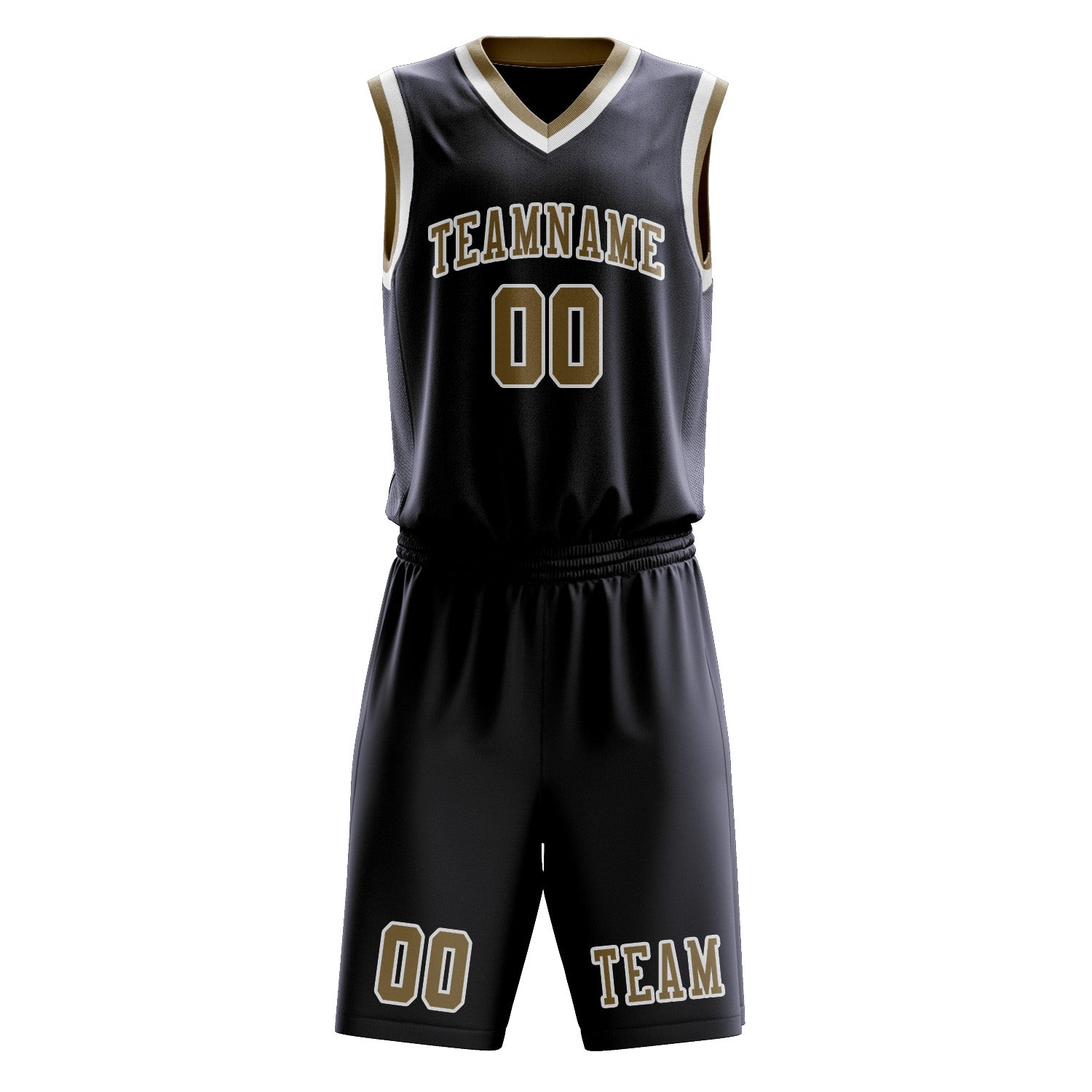 Custom Navy Light Khaki Basketball Set