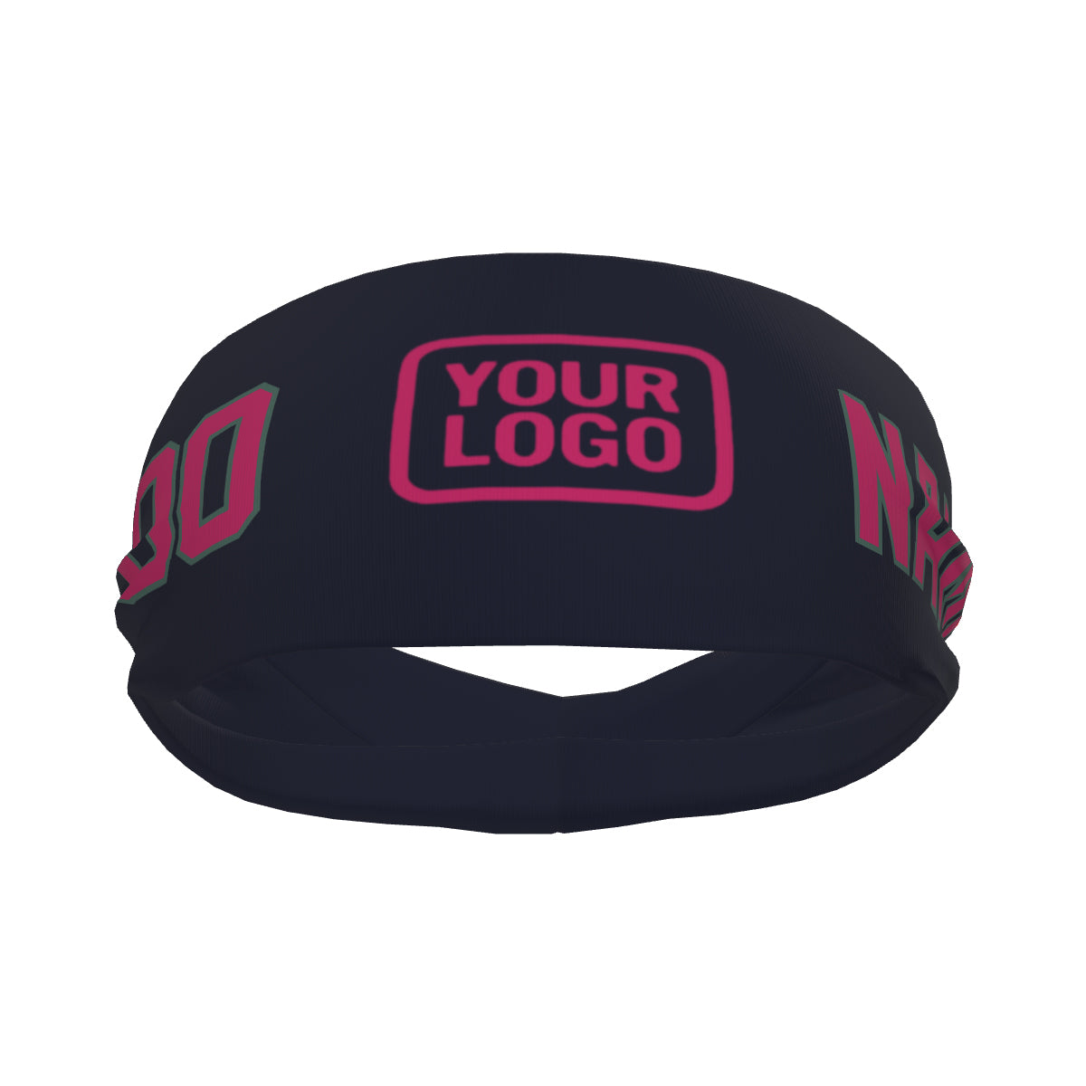 Custom Navy Pink Sports headband