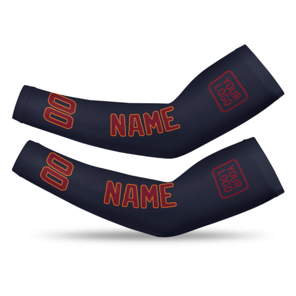 Custom Navy Crimson Red Arm Sleeve