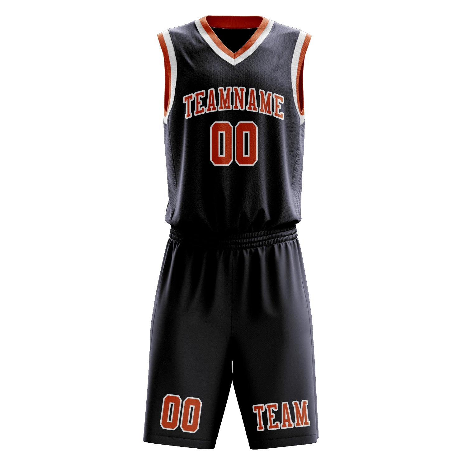 Custom Navy Orange Basketball Set