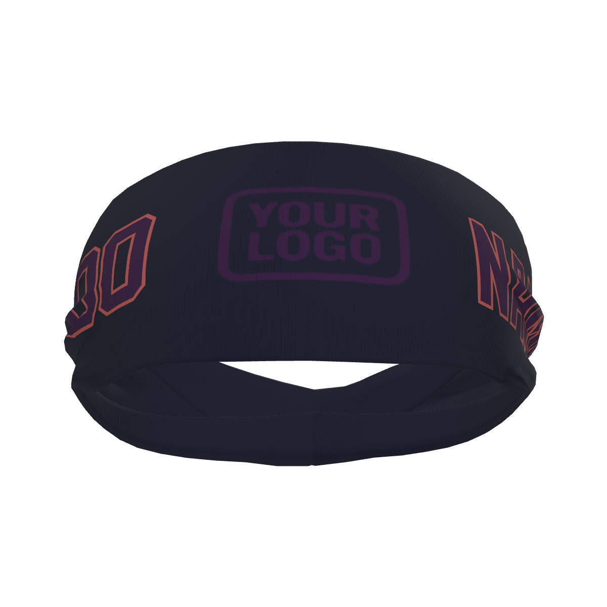 Custom Navy Purple Sports headband