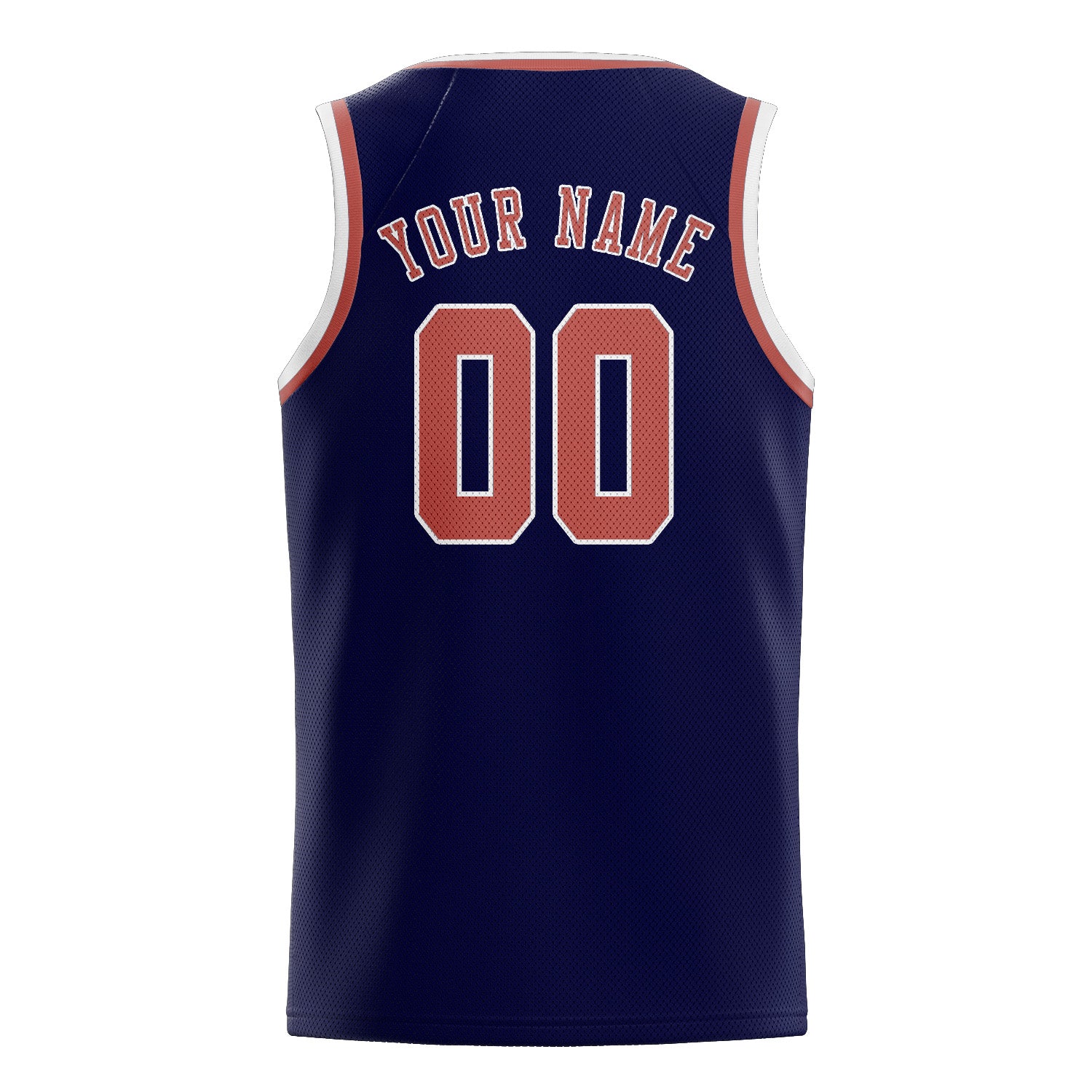 Custom Navy Copper Rose Basketball Jersey