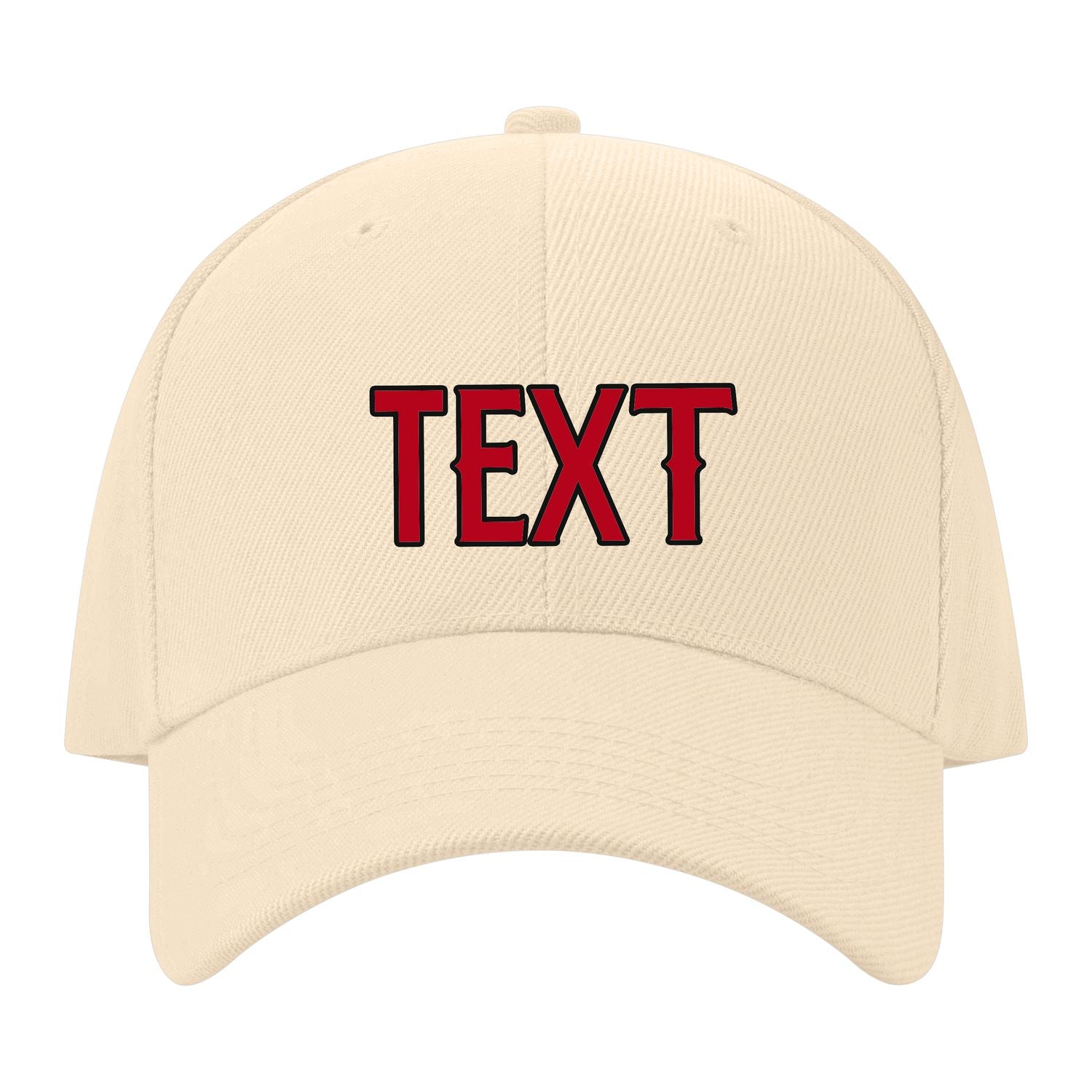 Custom Pale Peach Crimson Red Hat 11B21714