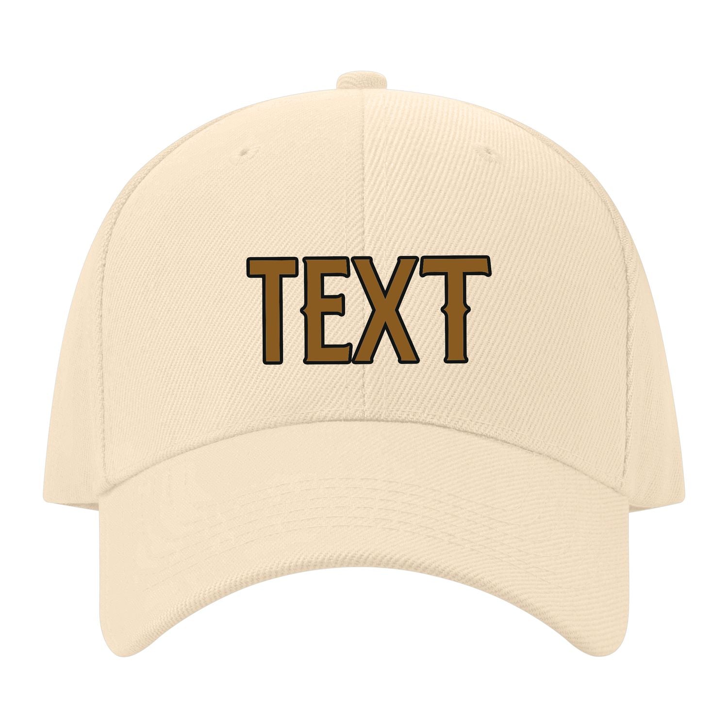 Custom Pale Peach Dark Green Hat 11B21722