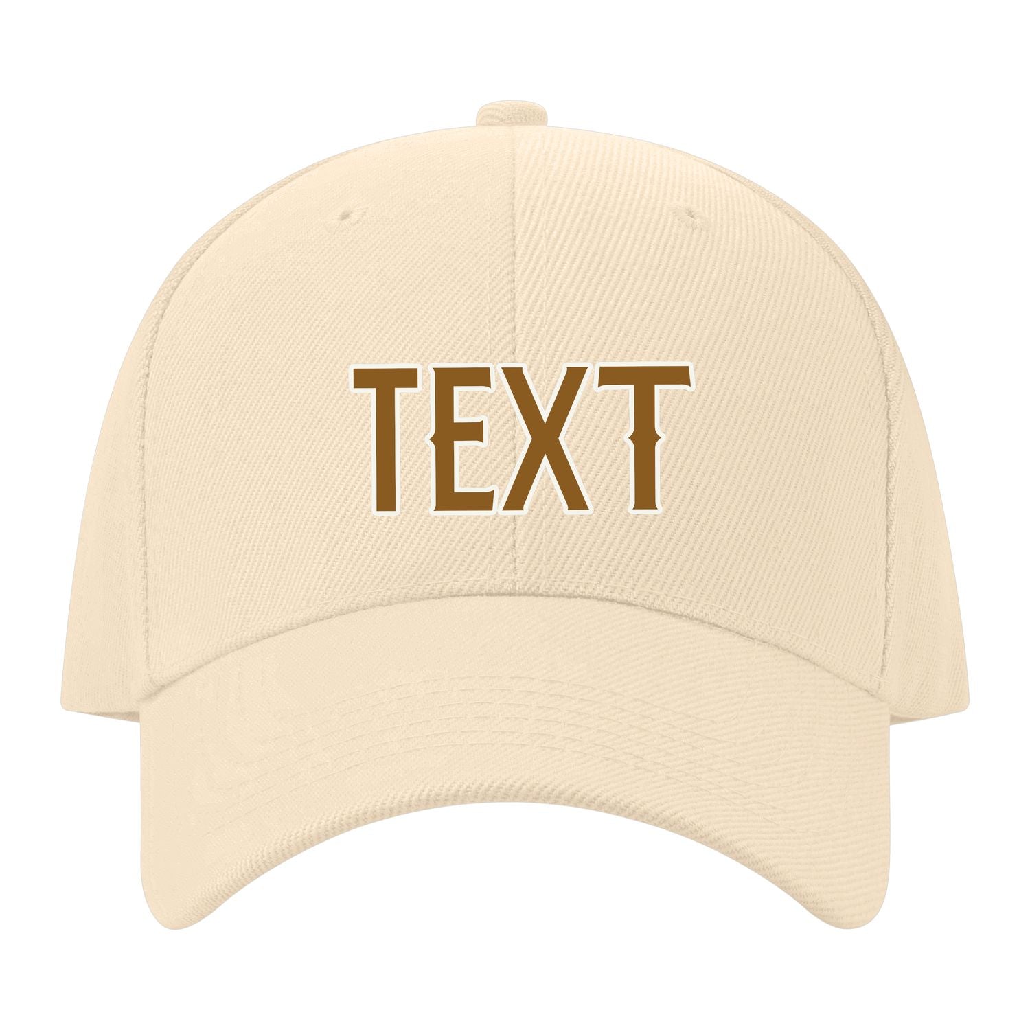Custom Pale Peach Dark Green Hat 11B21822
