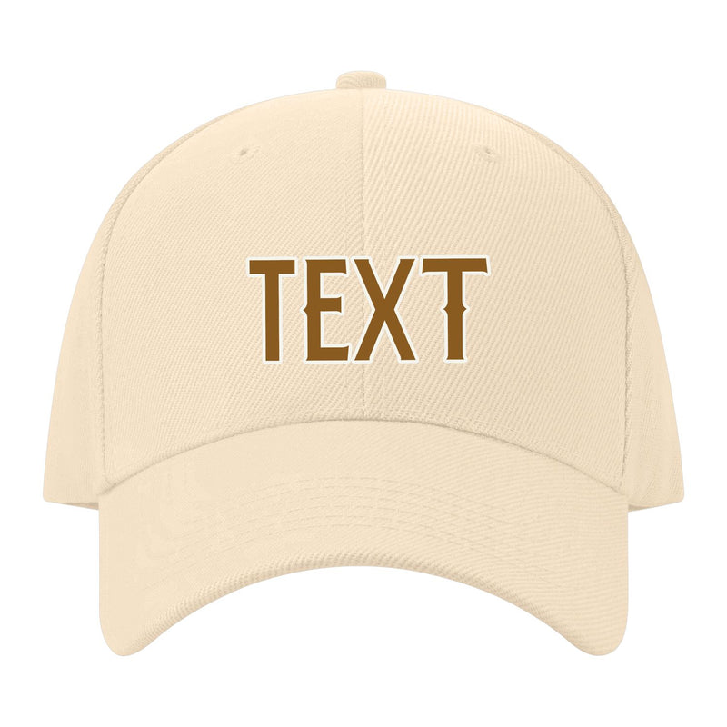 Custom Pale Peach Dark Green Hat 11B21822