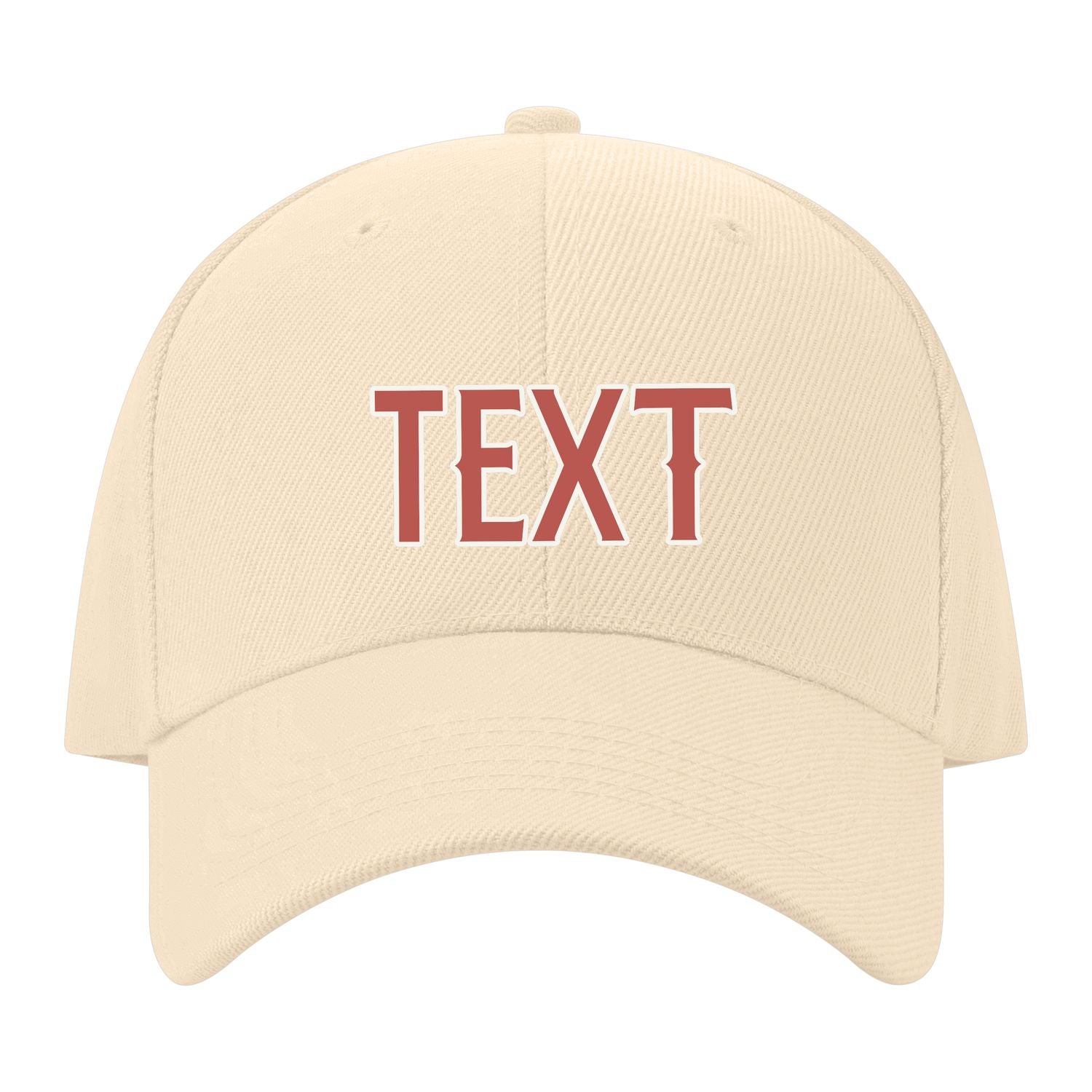 Custom Pale Peach Emerald Green Hat 11B21829
