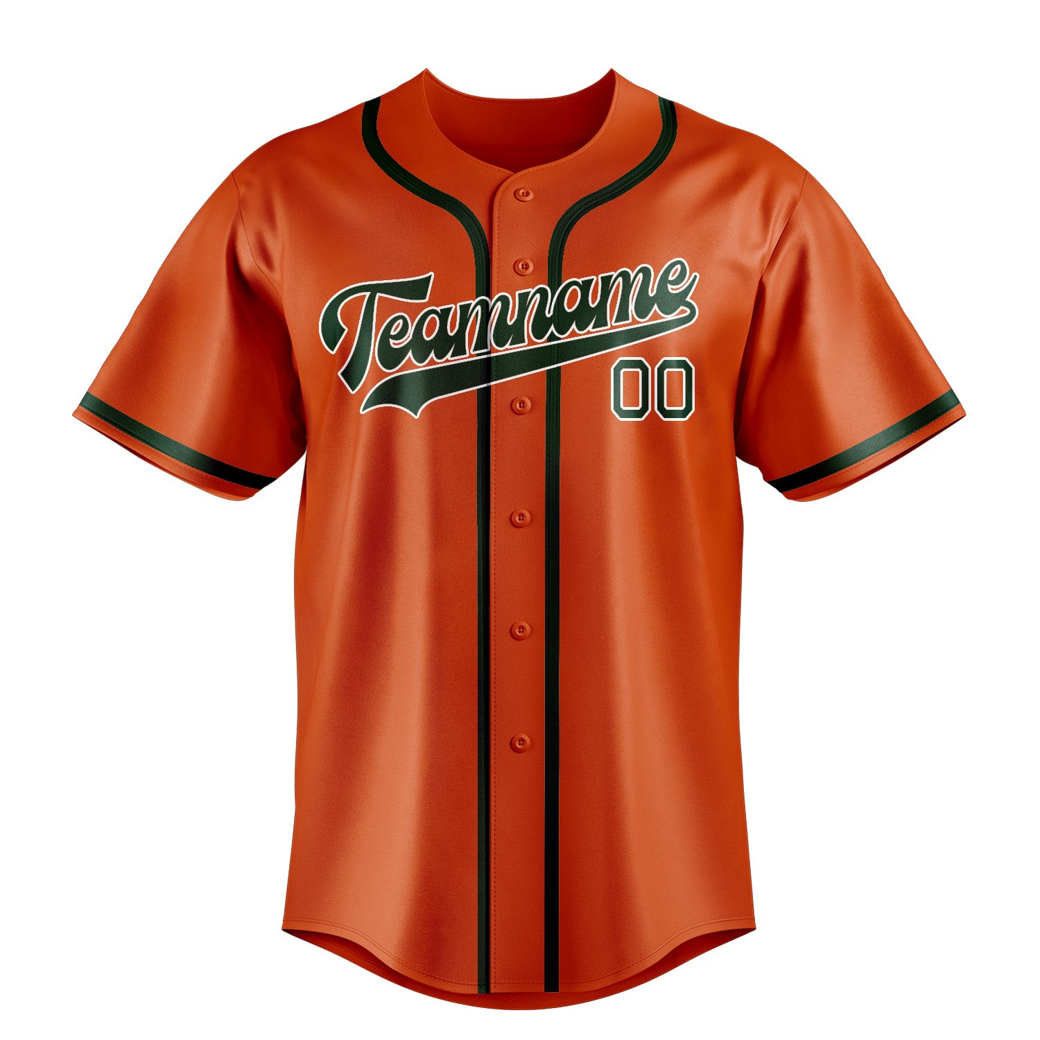 Custom Orange Red Green Baseball Jersey