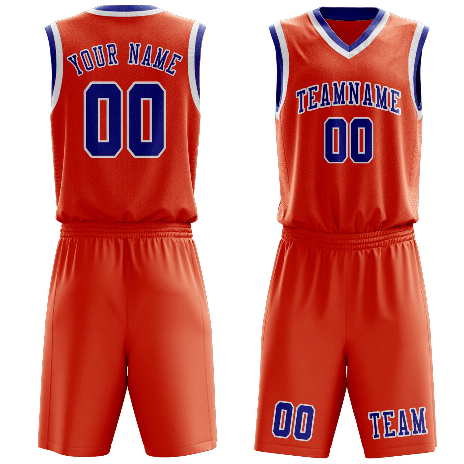 Custom Orange Red Sky Blue Basketball Set